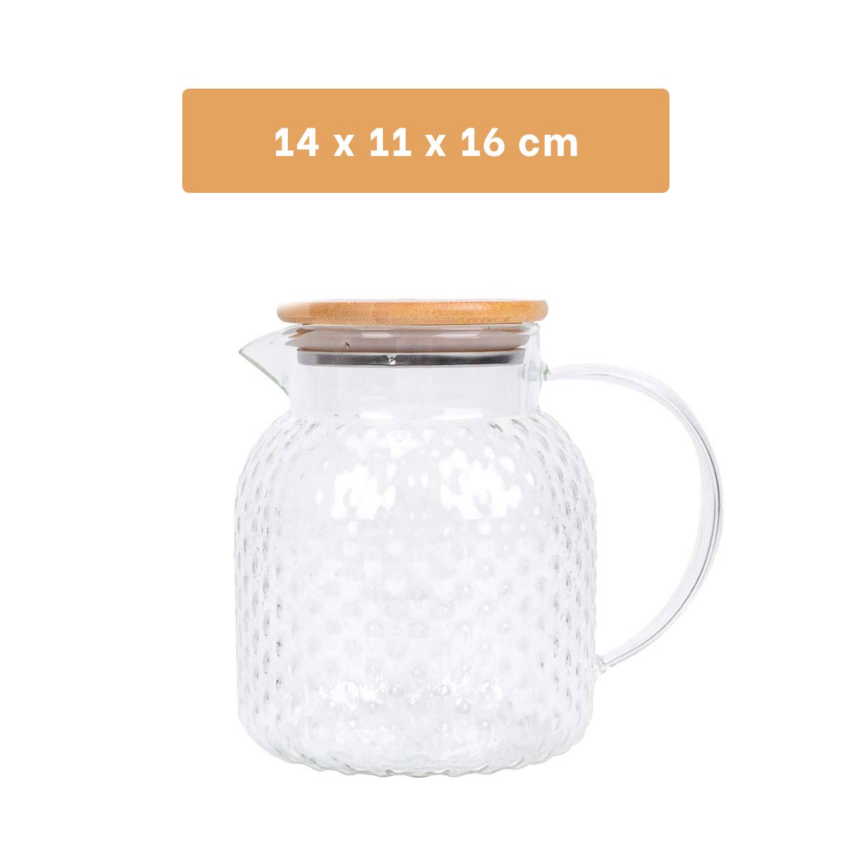 PACK4 ENVASE DE VIDRIO CON TAPA DE MADERA PARA BEBIDAS FRESCAS TRANSPARENTE YREGALO STICKER - 4