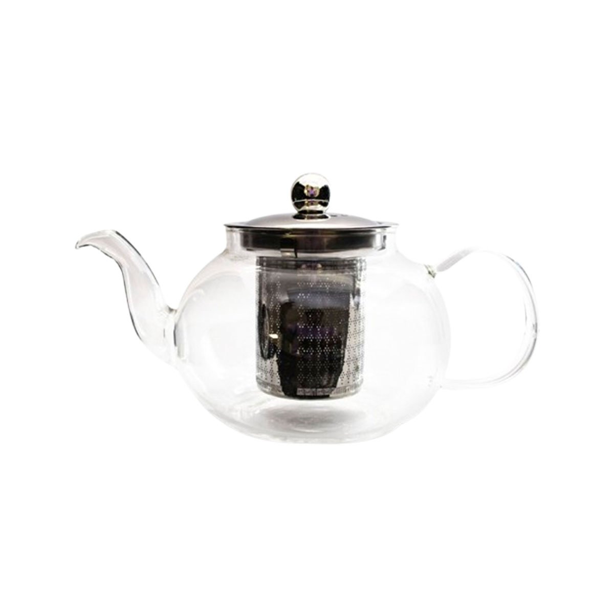TETERA TRANSPARENTE 900ML DE FORMA CIRCULAR EN BOROSILICATO Y ACERO YLIGAS REGALO - 5