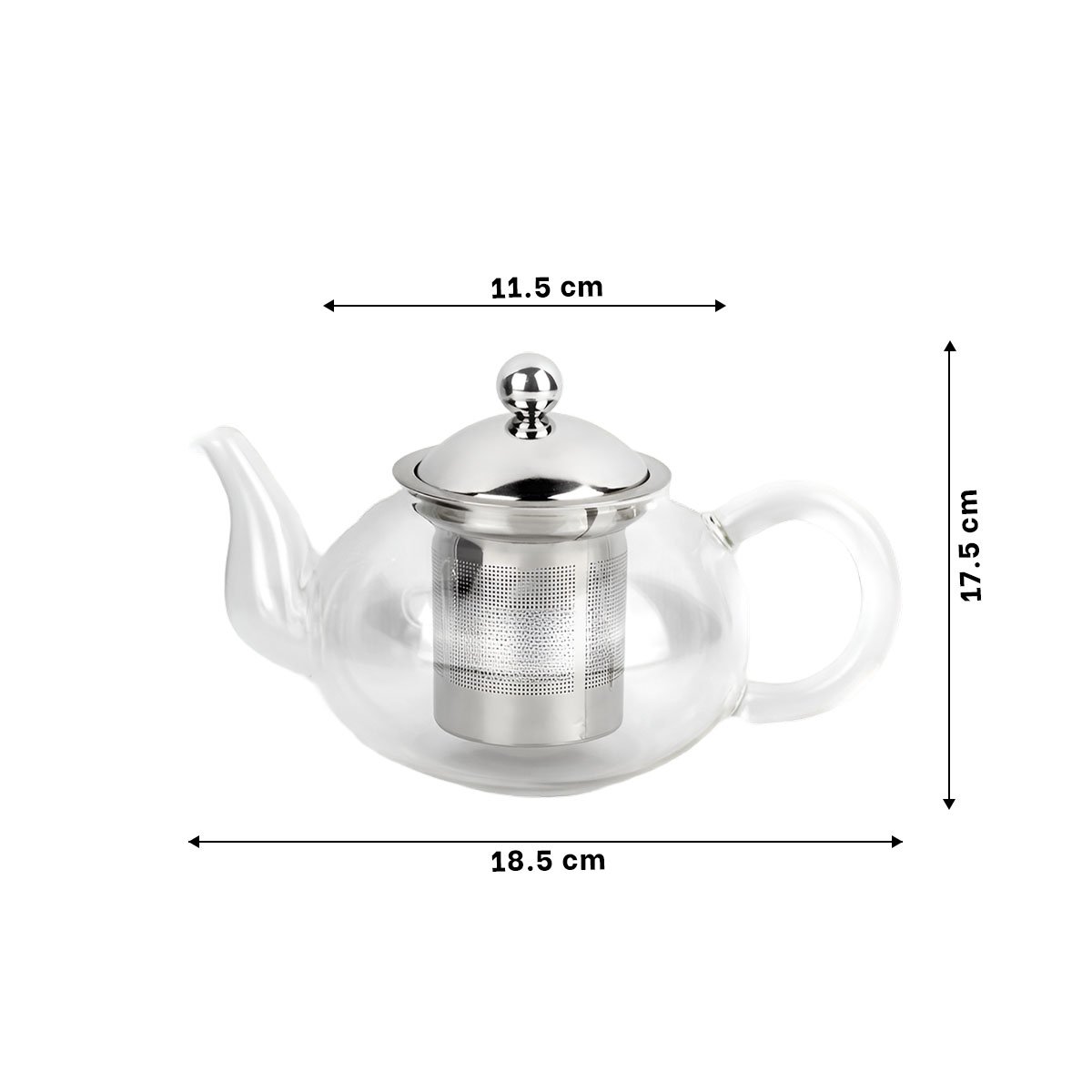 PACK6 JARRA DE INFUSION 900ML CIRCULAR TRANSPARENTE EN BOROSILICATO Y ACERO - 4