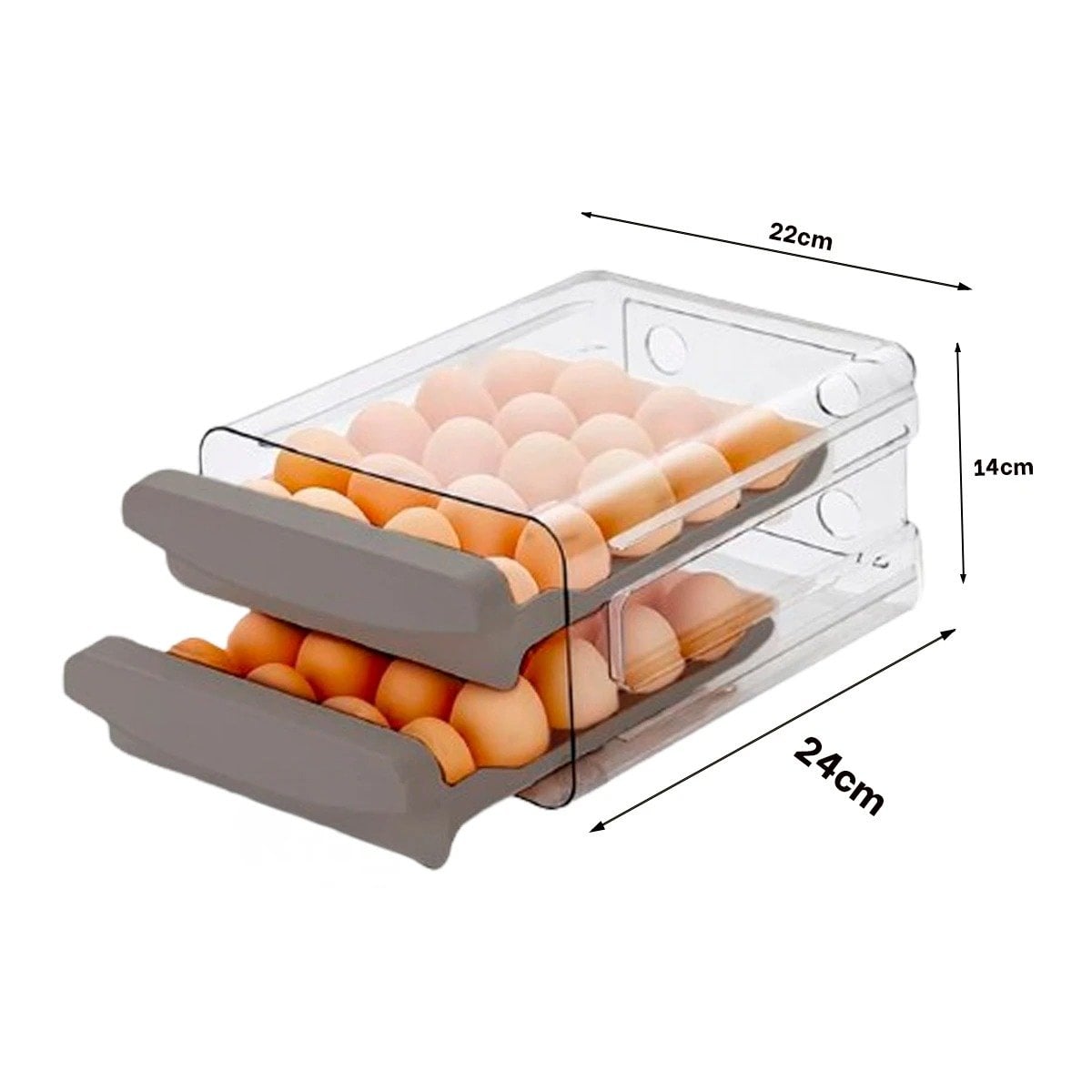 PACK4 SOPORTE DE COCINA EN DOBLE ACRILICO PARA HUEVOS CON ACABADO GENERAL PLOMO - 4