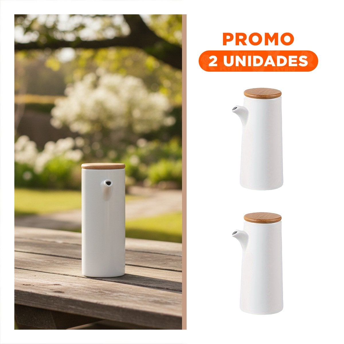 PACK2 DISPENSADOR DE CERAMICA CON TAPA PARA USO DIARIO Y DECORACION YREGALO STICKER - 1