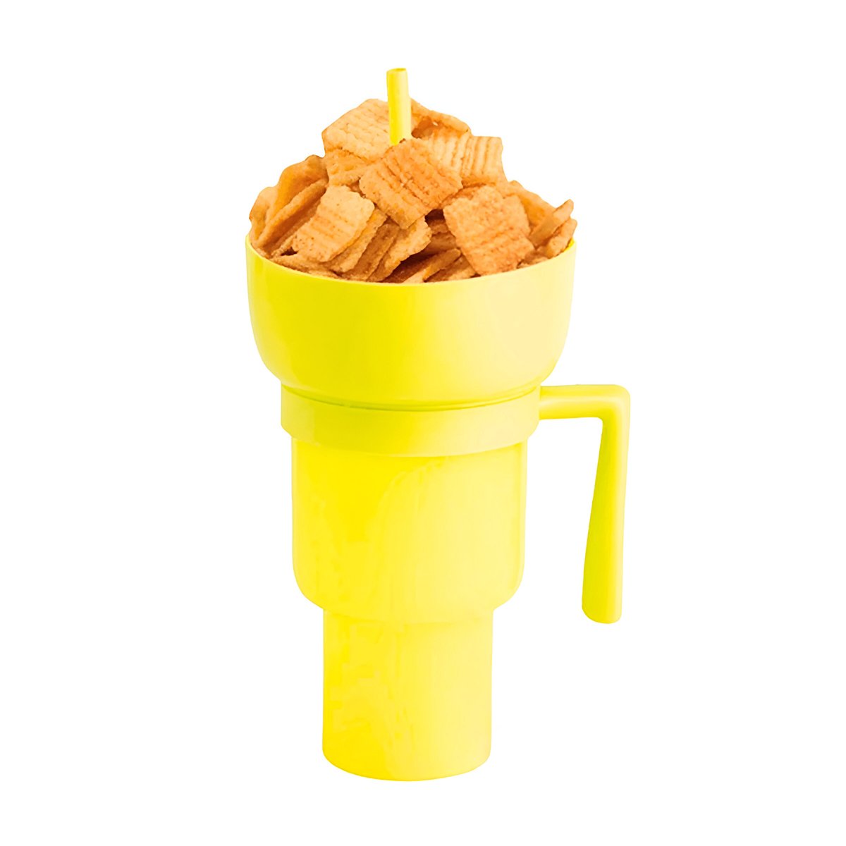 PACK6 RECIPIENTE 2 EN 1 EN COLOR AMARILLO CON BASE DE ABS PARA USO CONTINUO Y+REGALO STICKER - 2