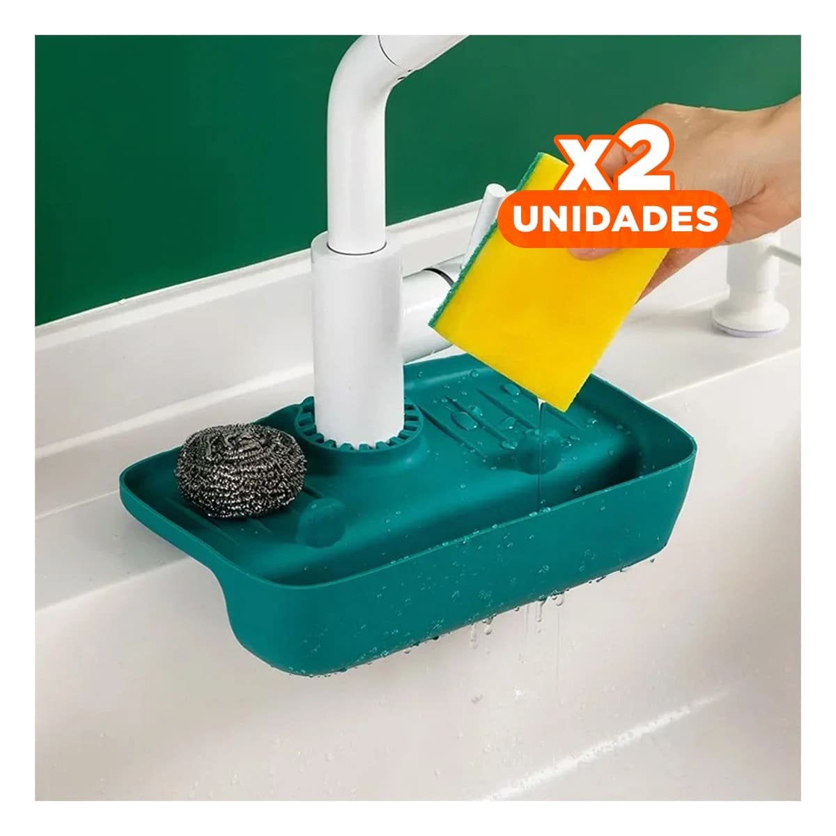 PACK2 PROTECCION FUNCIONAL EN COCINA CON SILICONA COLOR VERDE Y+PAPEL REGALO - 1