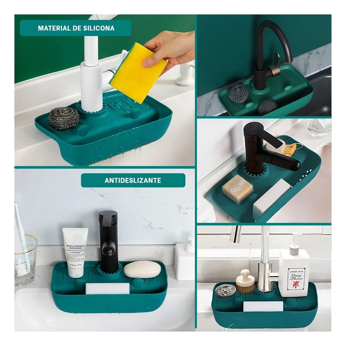 PACK2 PROTECCION FUNCIONAL EN COCINA CON SILICONA COLOR VERDE Y+PAPEL REGALO - 3