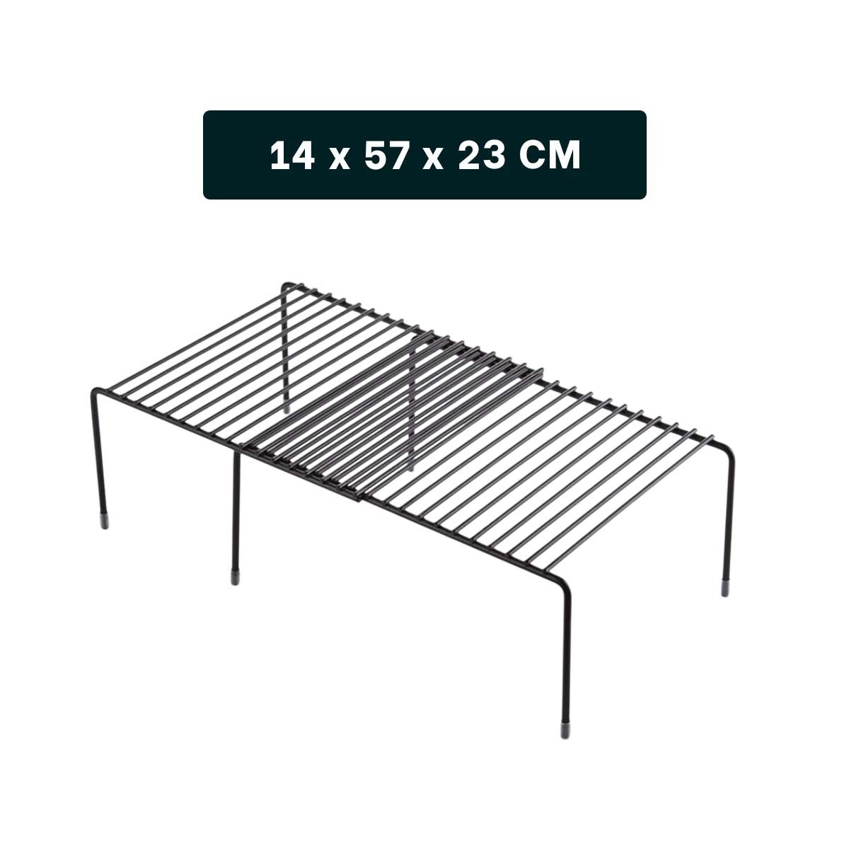 PACK4 ORGANIZADOR FUNCIONAL NEGRO CON 6 PATAS METALICAS Y AJUSTE EXPANDIBLE Y+REGALO STICKER - 4