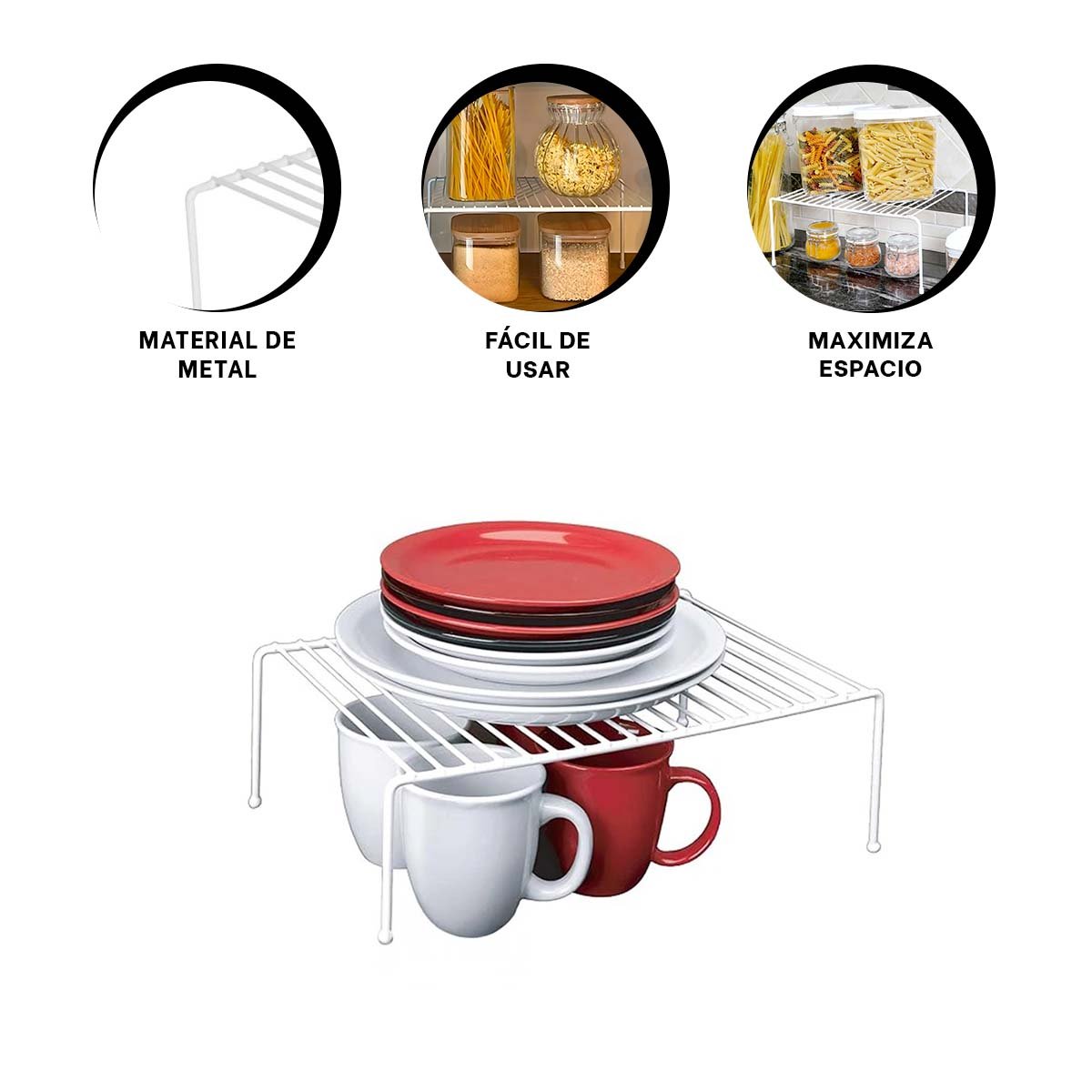 REJILLA DE ORGANIZACION BLANCO EN METAL CON SISTEMA EXPANDIBLE Y 4 PATAS FIRMES Y+PAPEL REGALO - 5