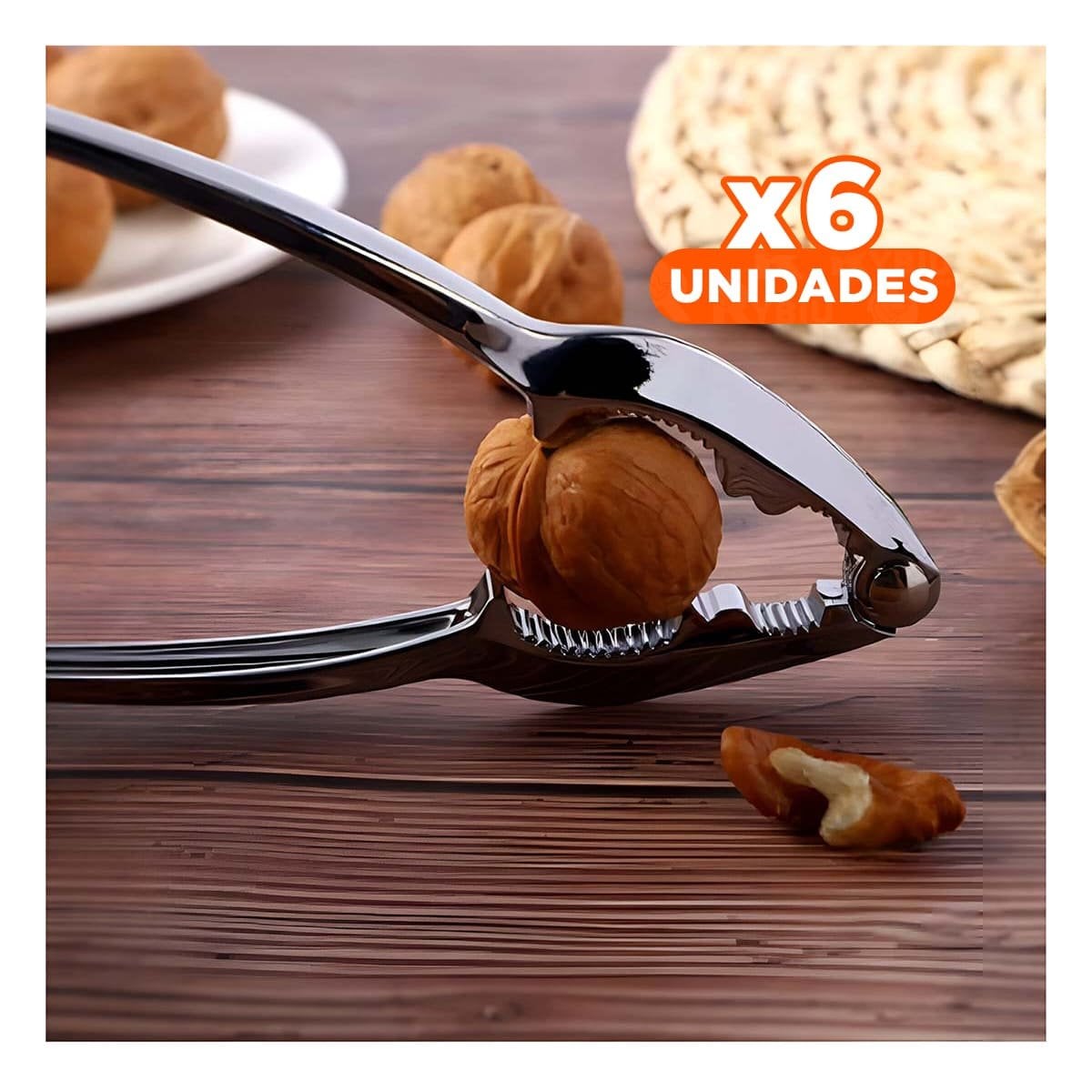 PACK6 ACCESORIO MANUAL PLATEADO PARA ROMPENUECES DE COCINA - 1