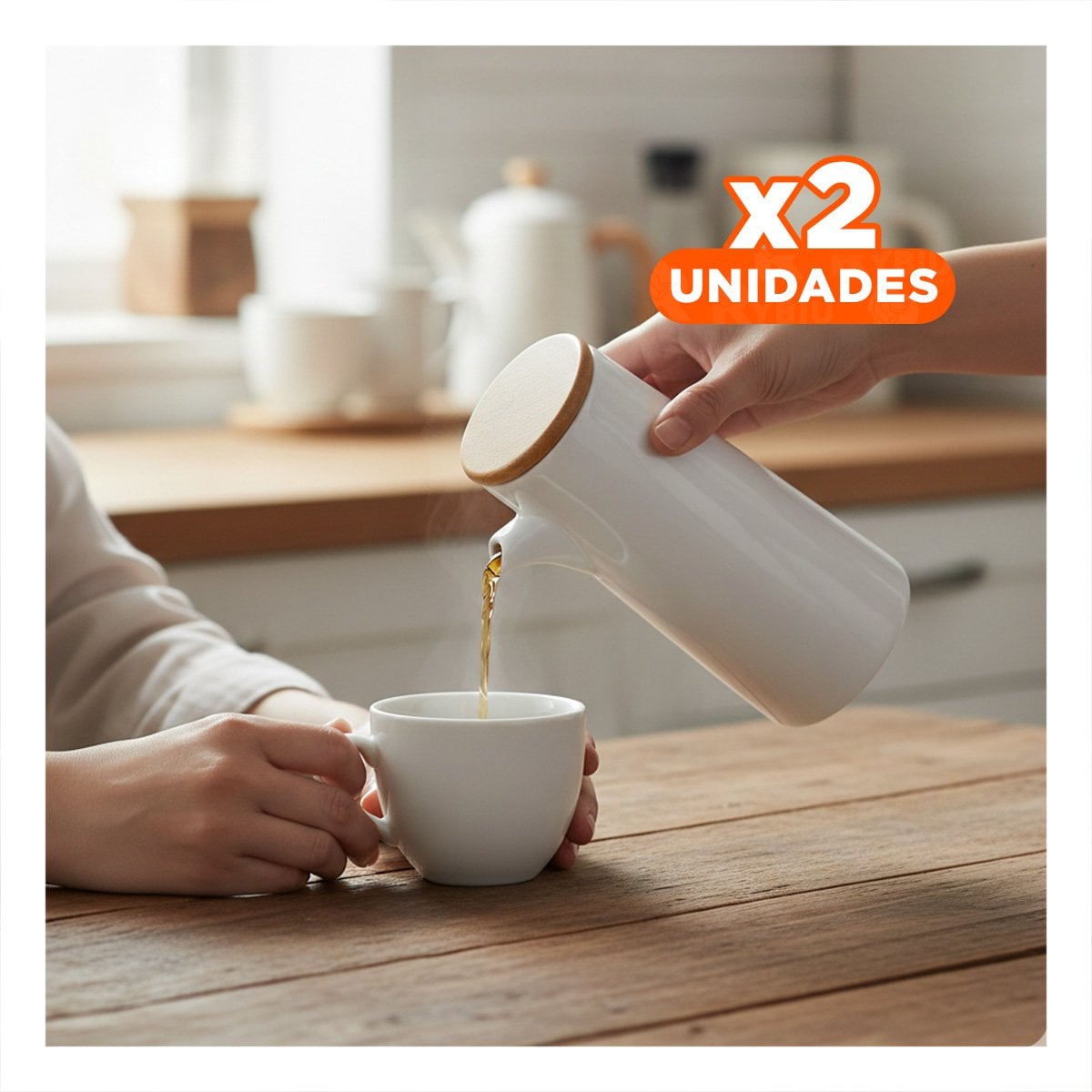 PACK2 DISPENSADOR DE CERAMICA CON TAPA QUE MANTIENE INGREDIENTES ORGANIZADOS YPAPEL REGALO - 1