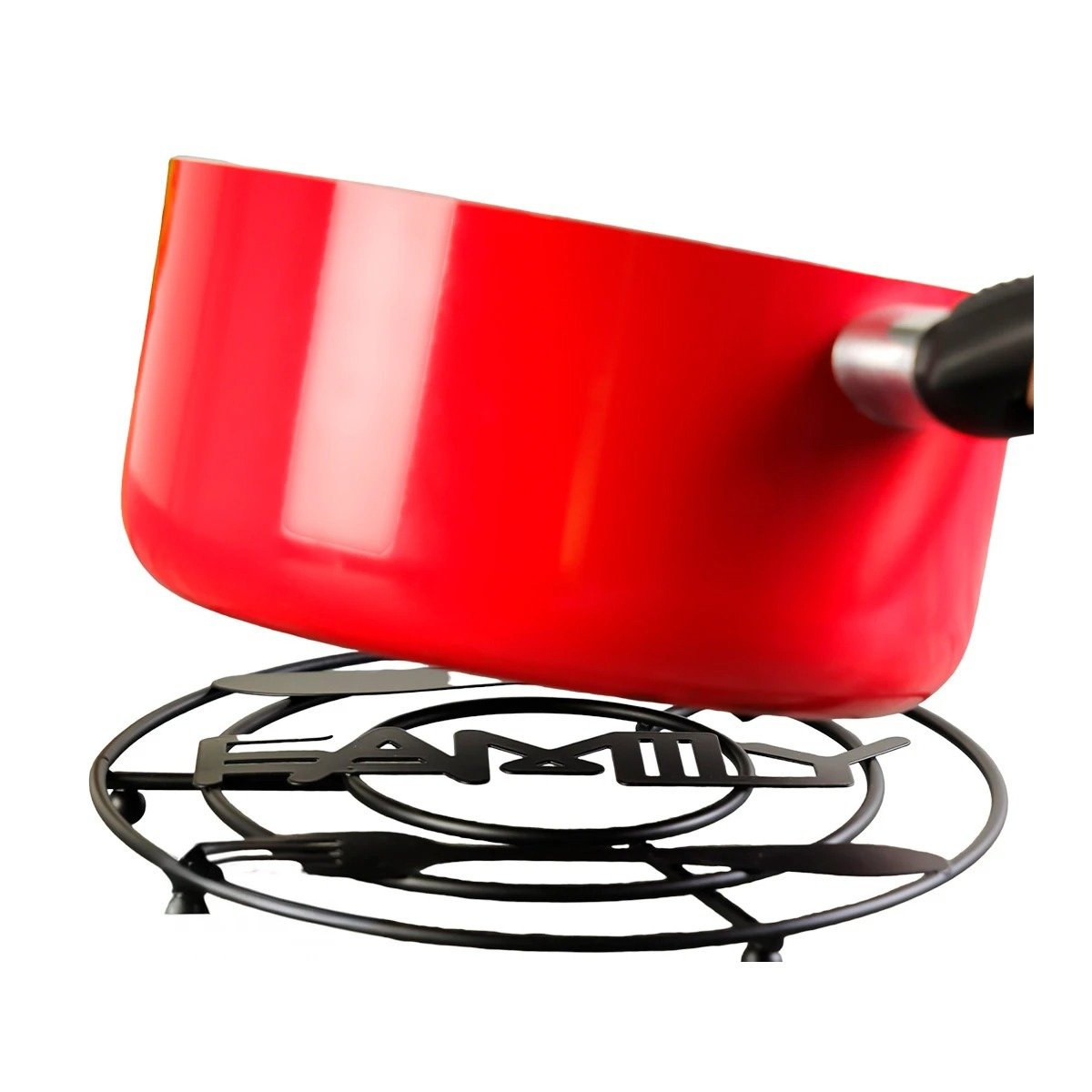 PACK12 SOPORTE OLLAS FABRICADO EN METAL NEGRO PARA ESPACIO CULINARIO ACTUAL Y+REGALO STICKER - 2