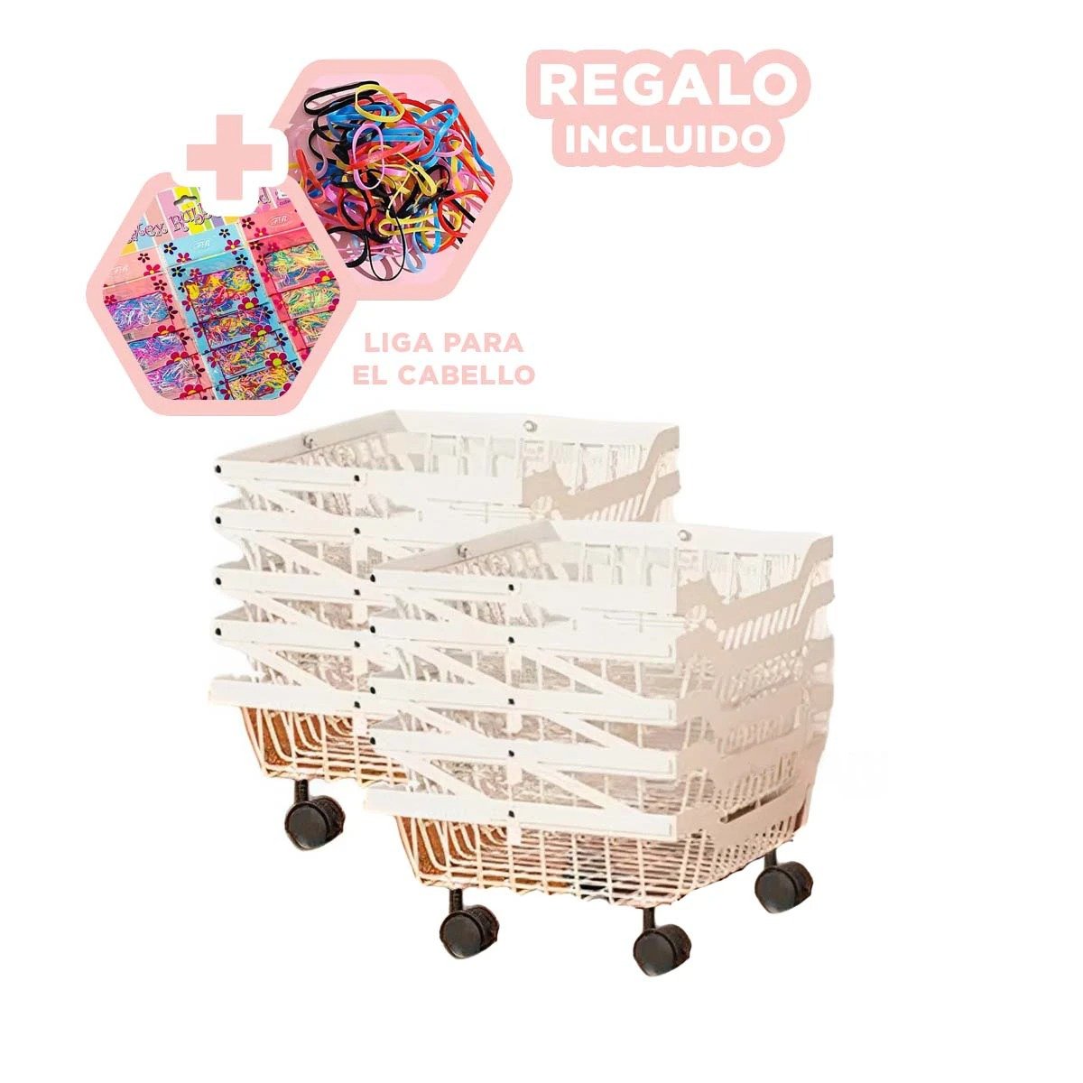 VERDULERO DE 5 PISOS EN BLANCO CON BASE EN ACERO INOXIDABLE PARA HOGAR Y+LIGAS REGALO - 2