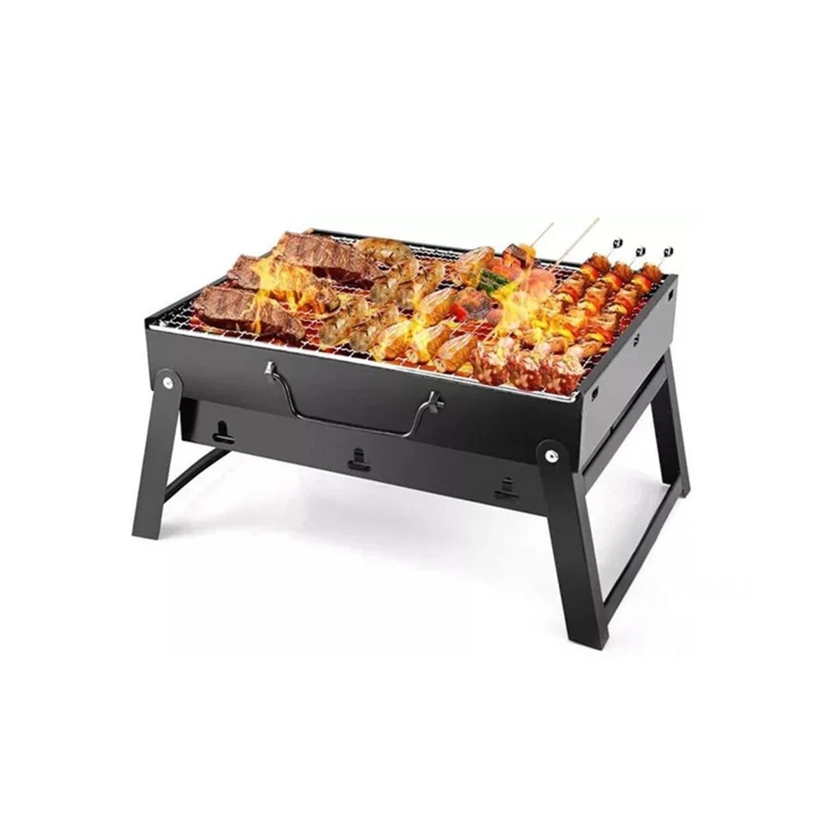 PARRILLA PERSONAL A CARBON METAL EN COLOR PORTATIL PARA REUNIONES EN EXTERIOR Y+LIGAS REGALO - 5