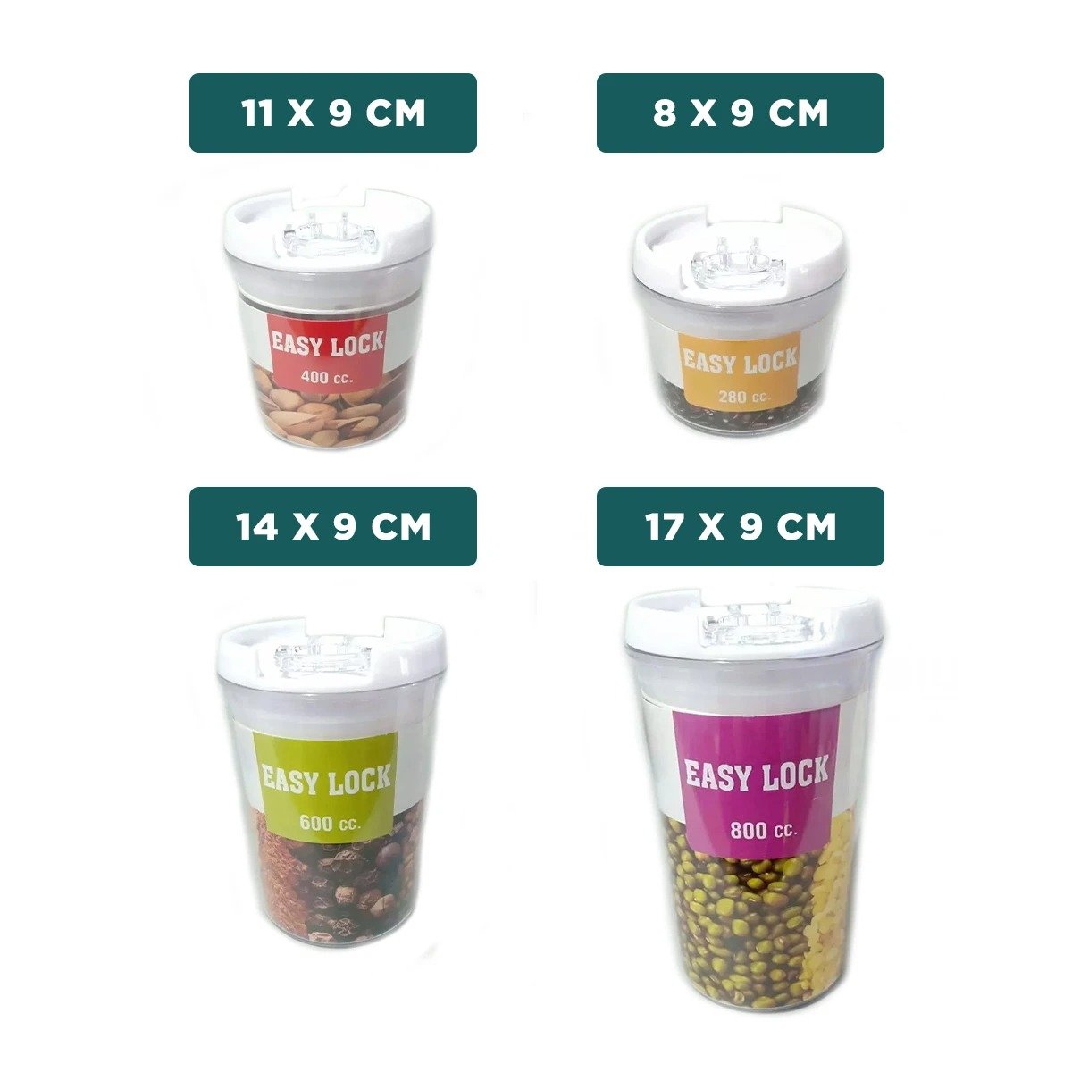 PACK4 CONJUNTO DE ORGANIZACION 4 PIEZAS EN ACRILICO CON TAPA DE PLASTICO Y+PAPEL REGALO - 4