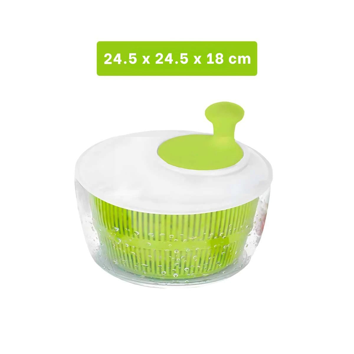 PACK4 CUENCO CENTRIFUGADOR VERDE Y BLANCO COMODO Y FUNCIONAL SECAR VERDURAS Y+REGALO STICKER - 4