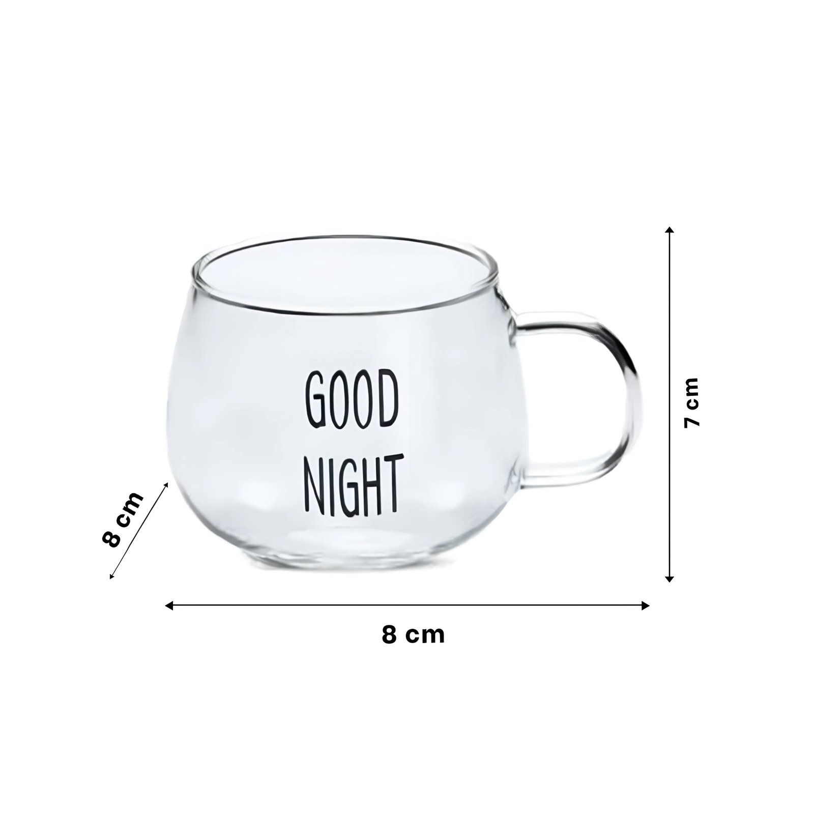 PACK2 COPA 350 ML DE VIDRIO EN COLOR TRANSPARENTE CON MENSAJE GOOD NIGHT - 4