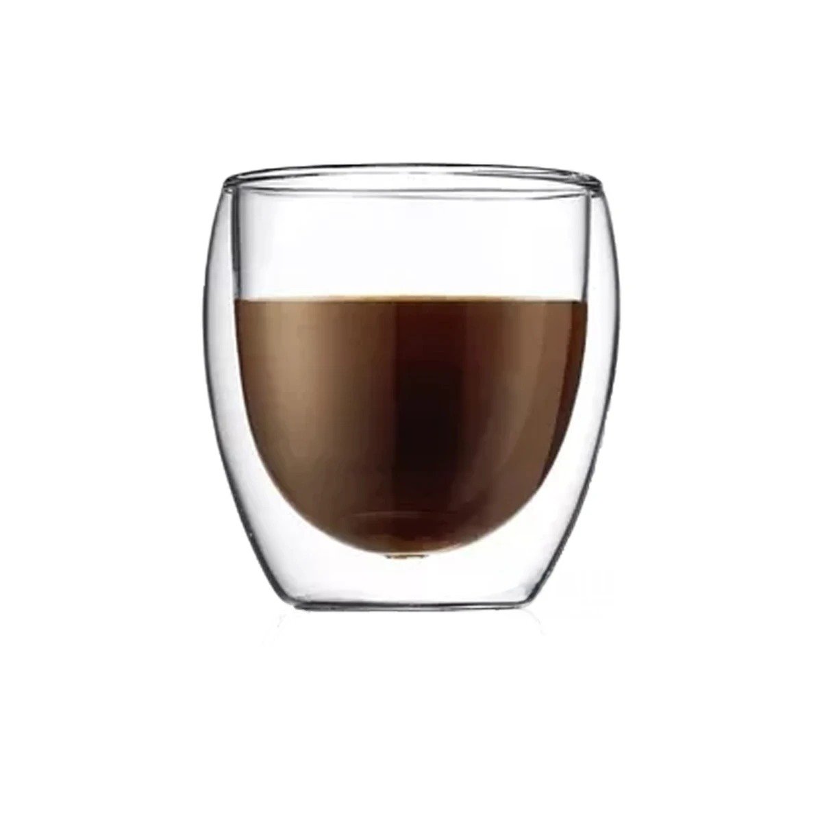PACK6 VASO TRANSPARENTE 100 ML PARA ESPRESSO EN CUERPO DOBLE CAPA BOROSILICATO Y+REGALO STICKER - 2
