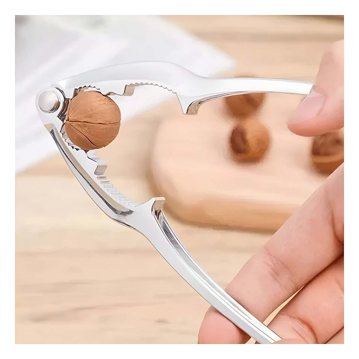 PINZA PROFESIONAL PLATEADO PARA ROMPENUECES DE COCINA ACERO INOXIDABLE Y+REGALO STICKER - 5