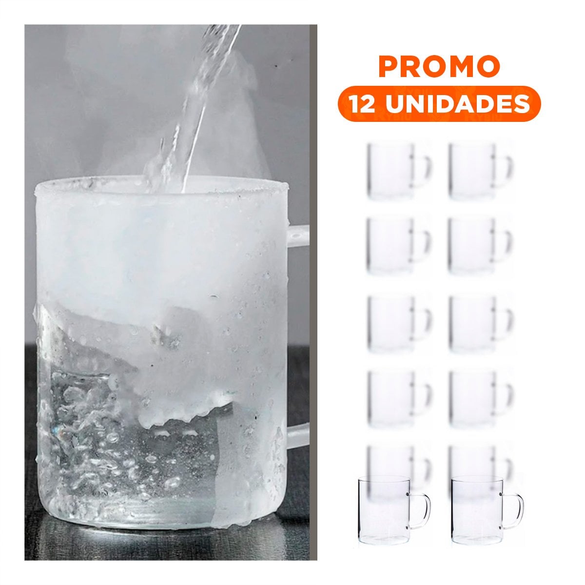 PACK12 VASO 400 MILILITROS EN TRANSPARENTE CON PRESENCIA REFINADA VISUAL - 1