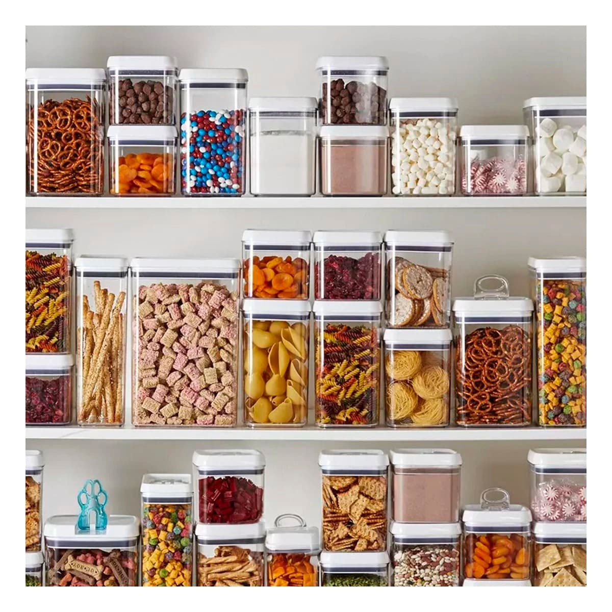 FRASCO ACRILICO PARA SNACKS Y CONDIMENTOS TAPA BLANCA PUNTO PLOMO 1100ML Y+REGALO STICKER - 2