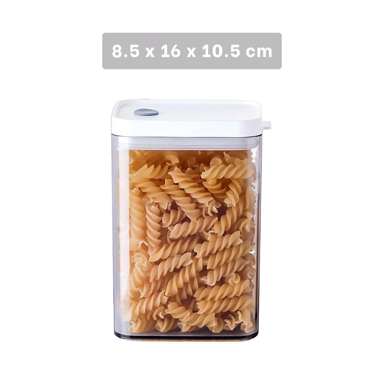 FRASCO ACRILICO PARA SNACKS Y CONDIMENTOS TAPA BLANCA PUNTO PLOMO 1100ML Y+REGALO STICKER - 4