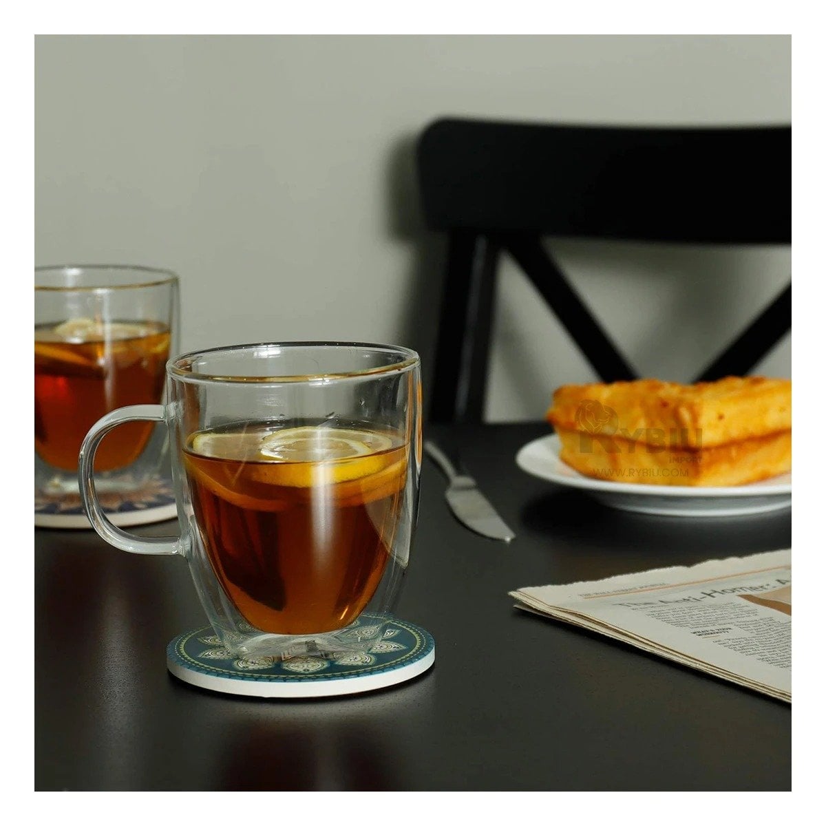 PACK12 VASO VIDRIO TRANSPARENTE DE DIMENSIONES 8X8X11CM CONTENIDO DE 250ML Y+PAPEL REGALO - 2