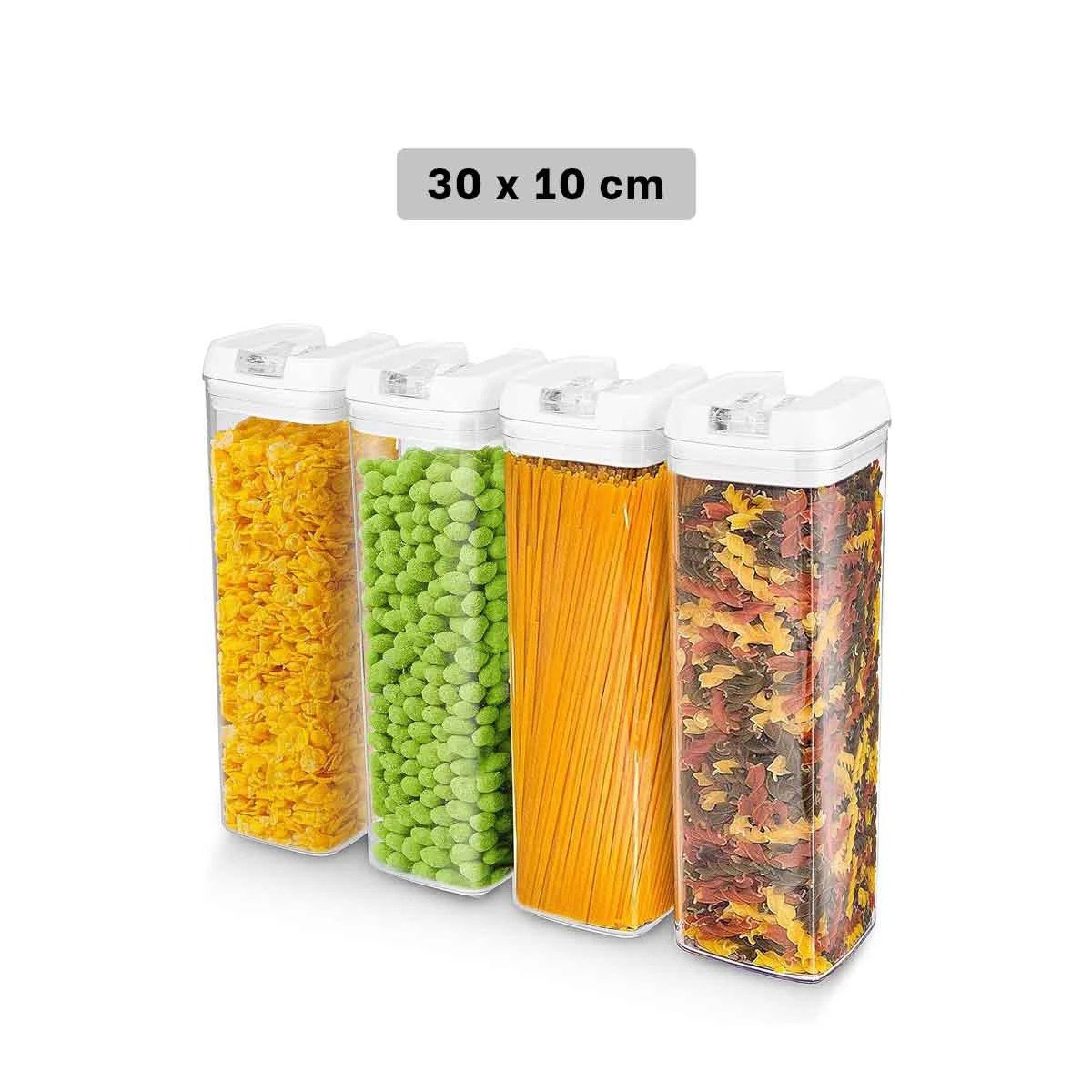 FRASCO ACRILICO PARA GUARDAR CEREALES TAPA BLANCA 1900ML Y+PAPEL REGALO - 4