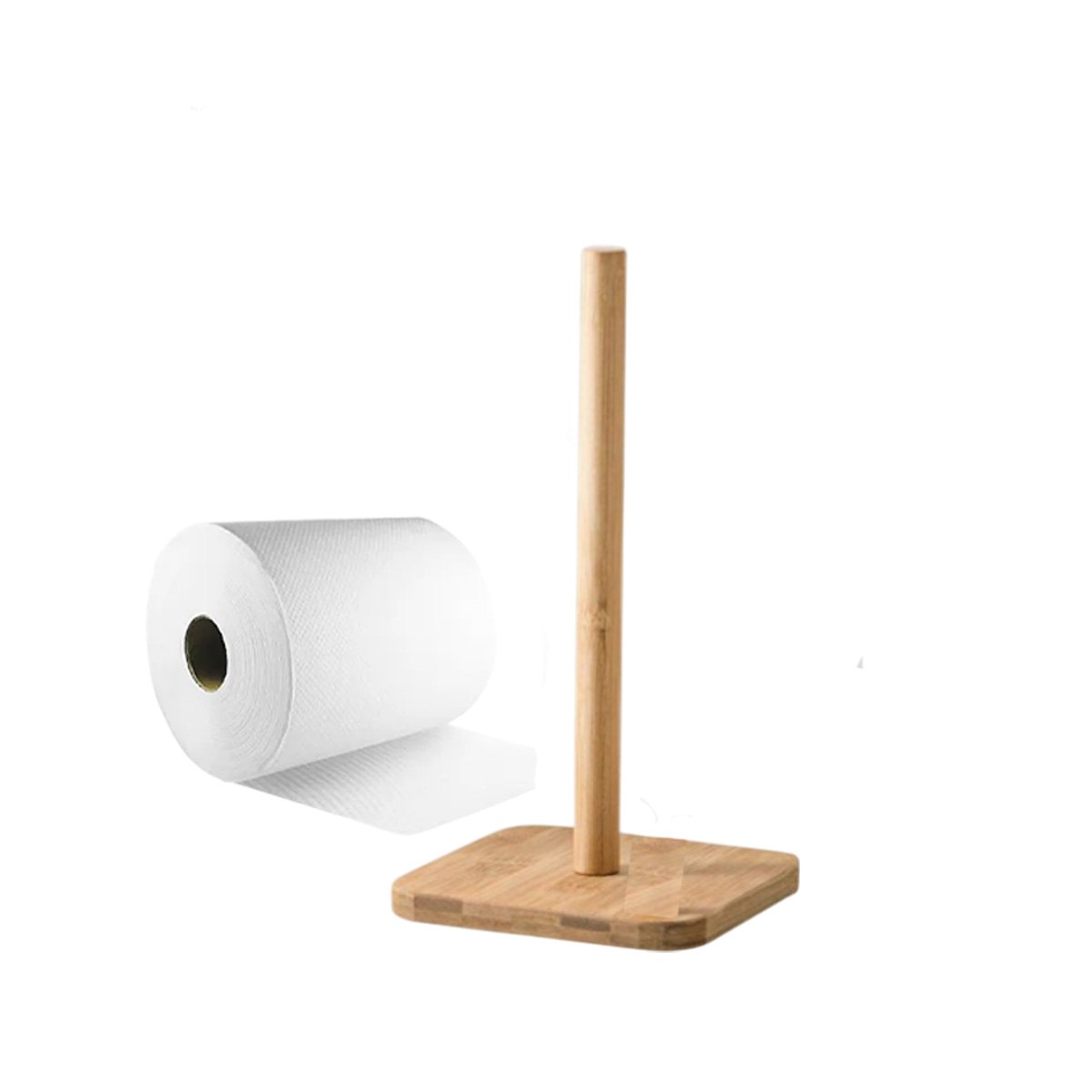PORTAPAPEL COMPACTO DE COCINA VERTICAL CON BASE CUADRADA Y UN PALO YREGALO STICKER - 1