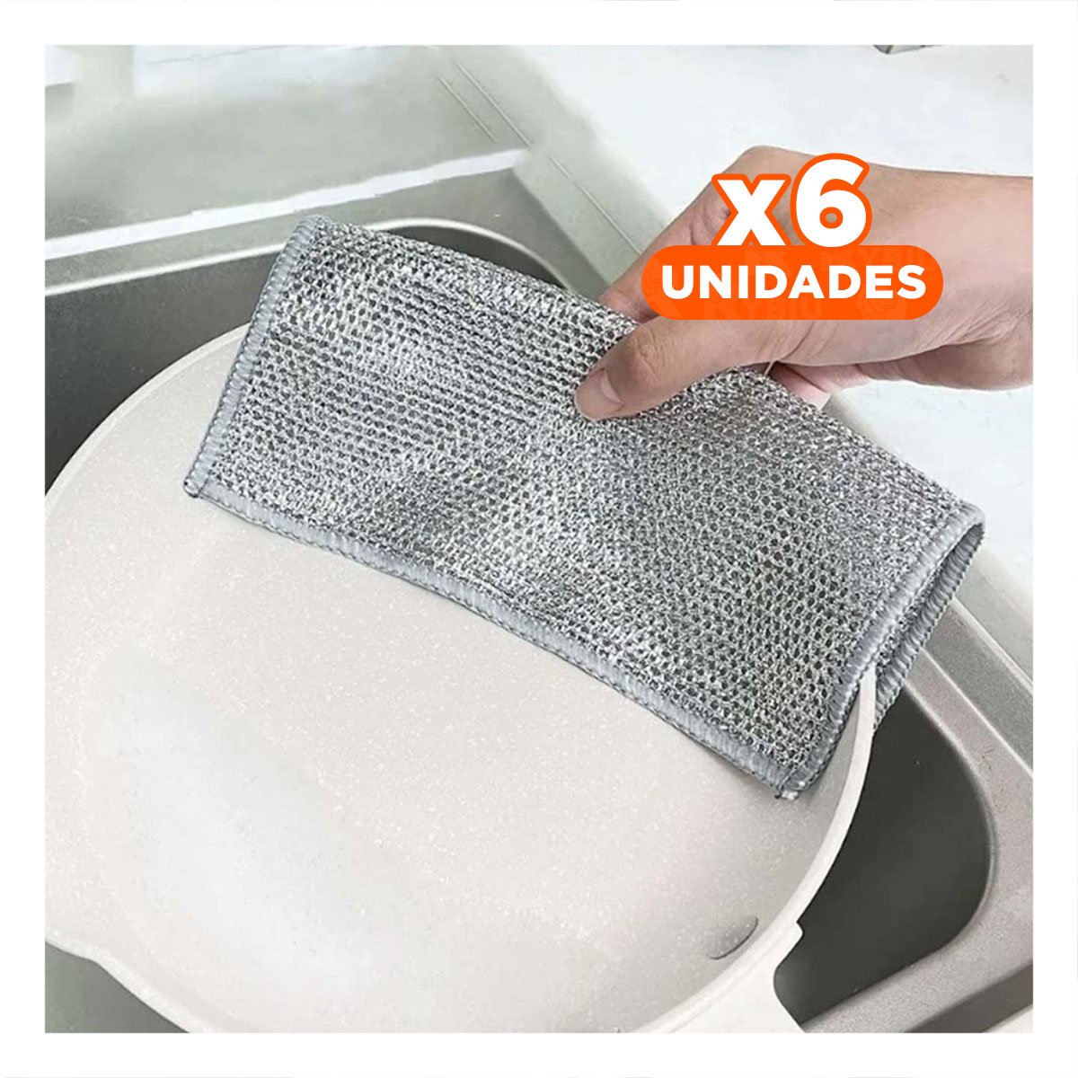 PACK6 TOALLAS RESISTENTES DE METAL PARA USO DIARIO 10 PZS 20X20CM PLOMO YPAPEL REGALO - 1
