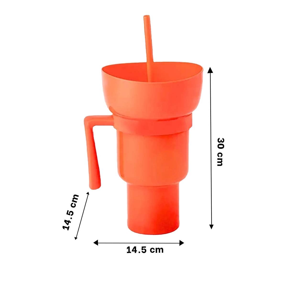 PACK2 COPA ANARANJADO 2 EN 1 EN ABS PARA DISFRUTAR SNACKS EN REUNIONES Y+PAPEL REGALO - 4