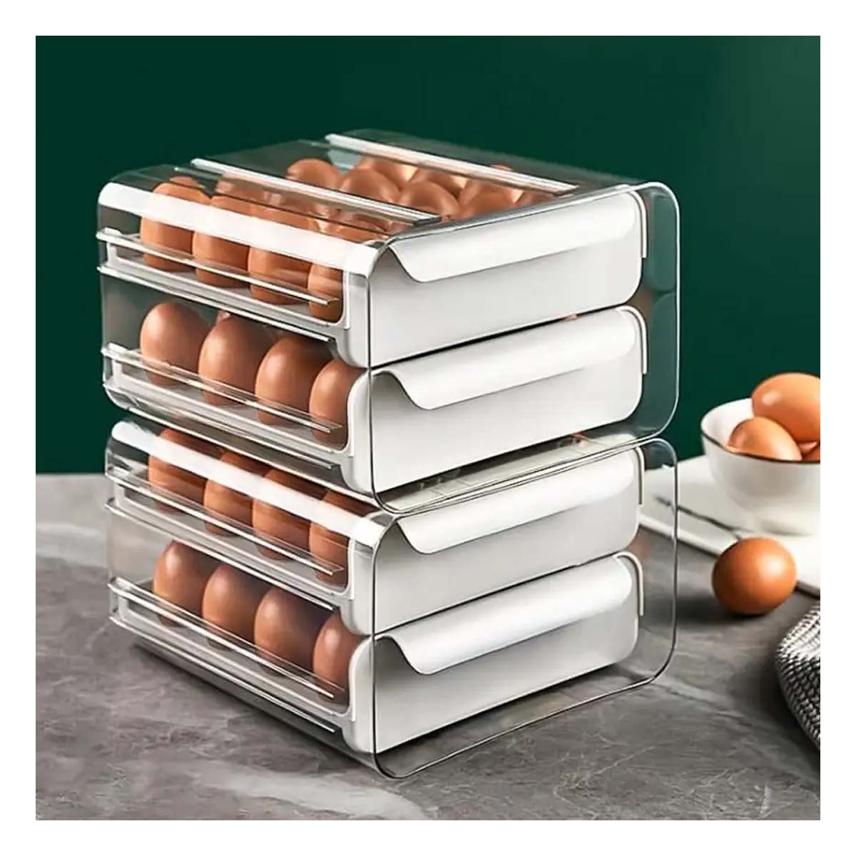 ORGANIZADOR PARA REFRIGERADOR COLOR PLOMO CON FORMATO VERTICAL DOBLE ACRILICO Y+REGALO STICKER - 5