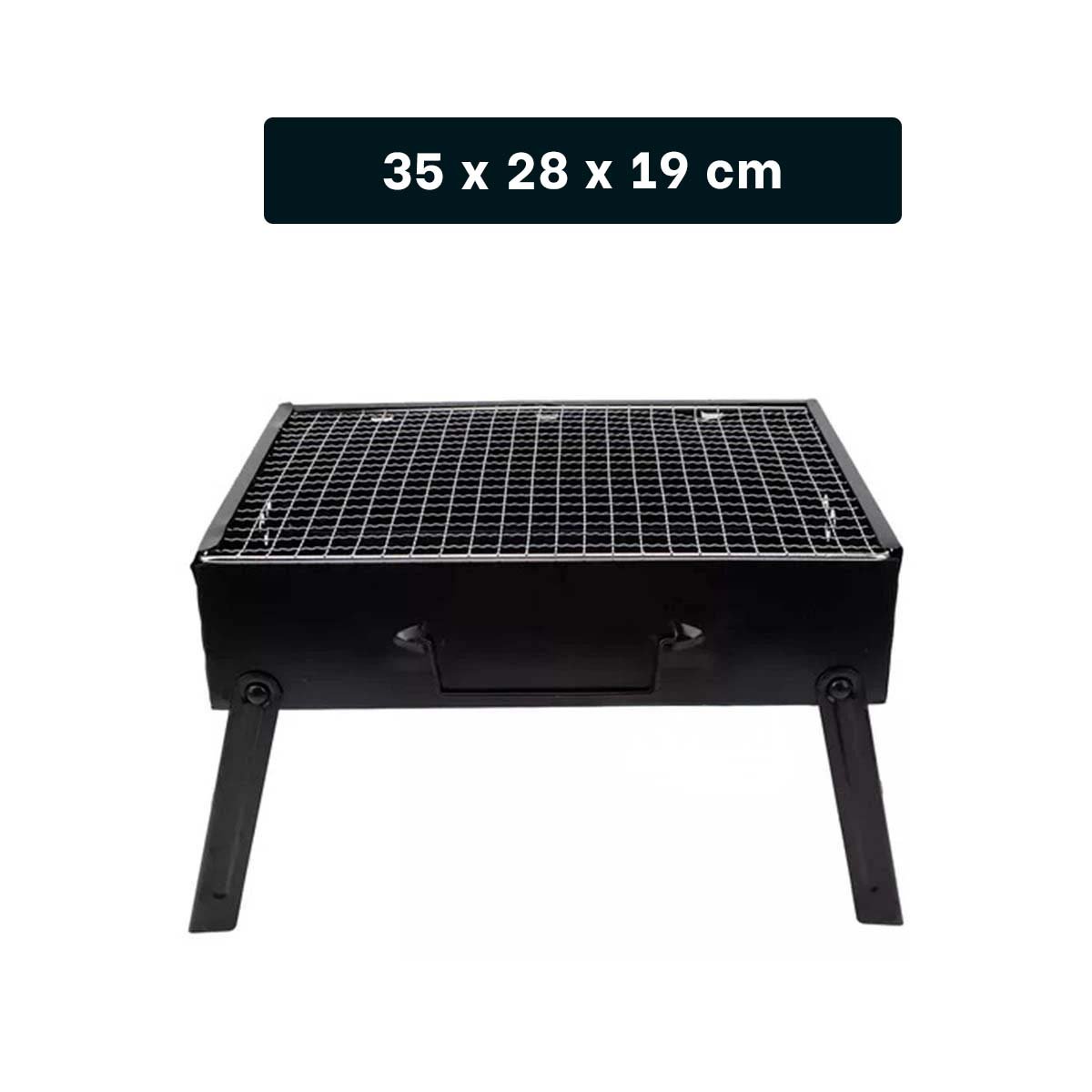 PACK6 ASADOR MINI PORTATIL A CARBON CON CUERPO DE METAL EN COLOR RESISTENTE Y+PAPEL REGALO - 4