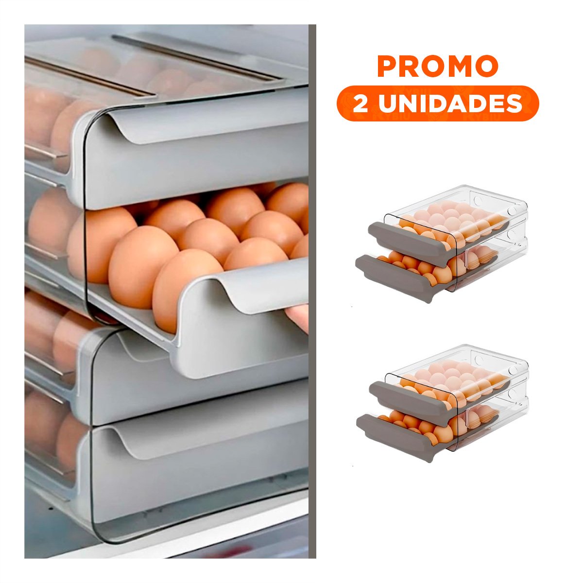 PACK2 SOPORTE COMPACTO EN COLOR PLOMO INTEGRADO CON MARCO DOBLE ACRILICO Y+REGALO STICKER - 1