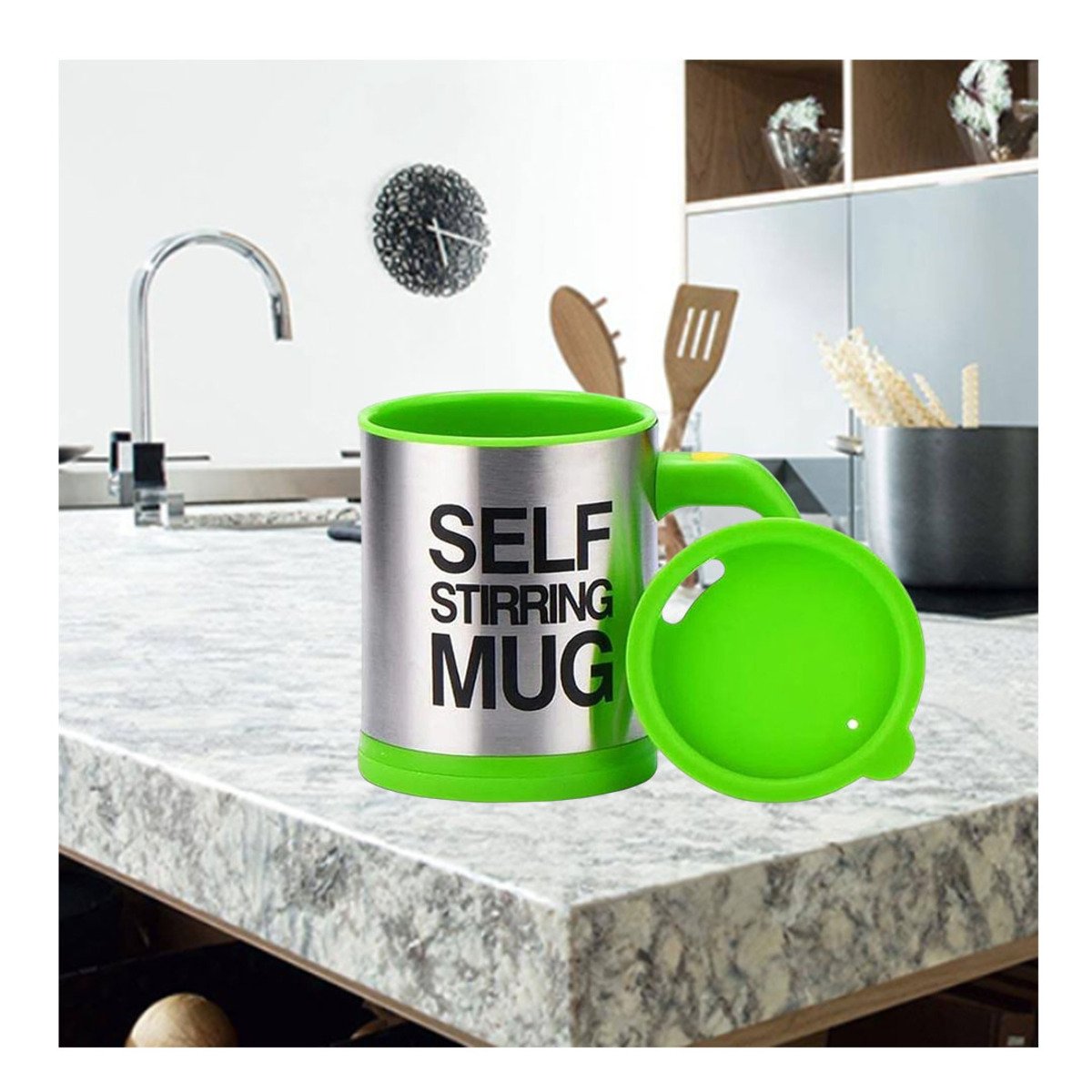 BATIDORA PORTATIL 400 ML CON 2 PILAS AAA PARA COCINA MODERNA VERDE Y+POST IT - 1