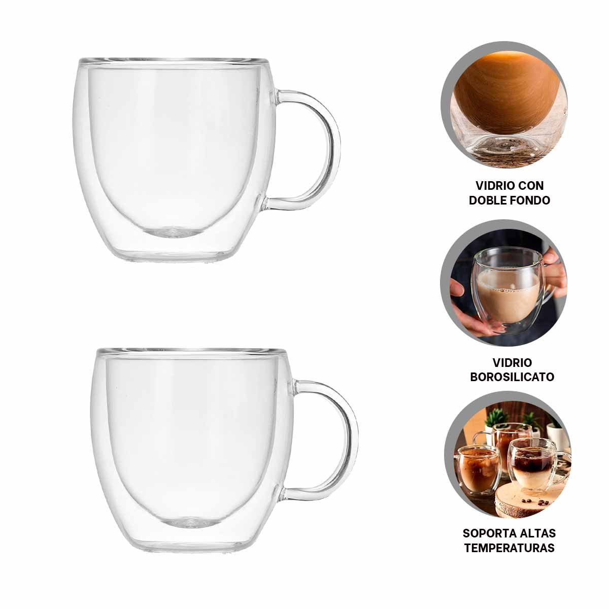 TAZA DOBLE CAPA ESPRESSO DE 100 ML EN COLOR TRANSPARENTE ASA CIRCULAR Y+POST IT - 5
