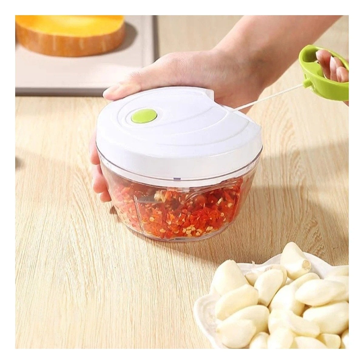 PACK6 TRITURADOR DE COCINA ORGANIZADA EN ACRILICO SOLIDO CON PITA Y TAPA BLANCA Y+PAPEL REGALO - 5