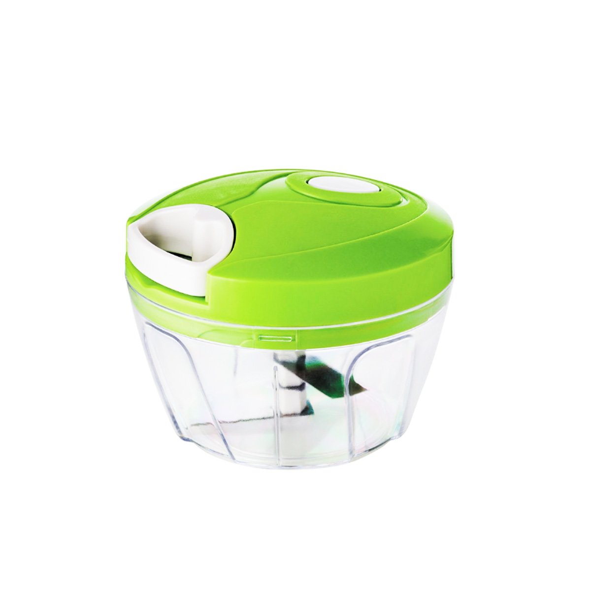 PACK6 TRITURADOR INTEGRAL DE ACRILICO DURABLE MANUAL Y TAPA VERDE CON PITA Y+REGALO STICKER - 2