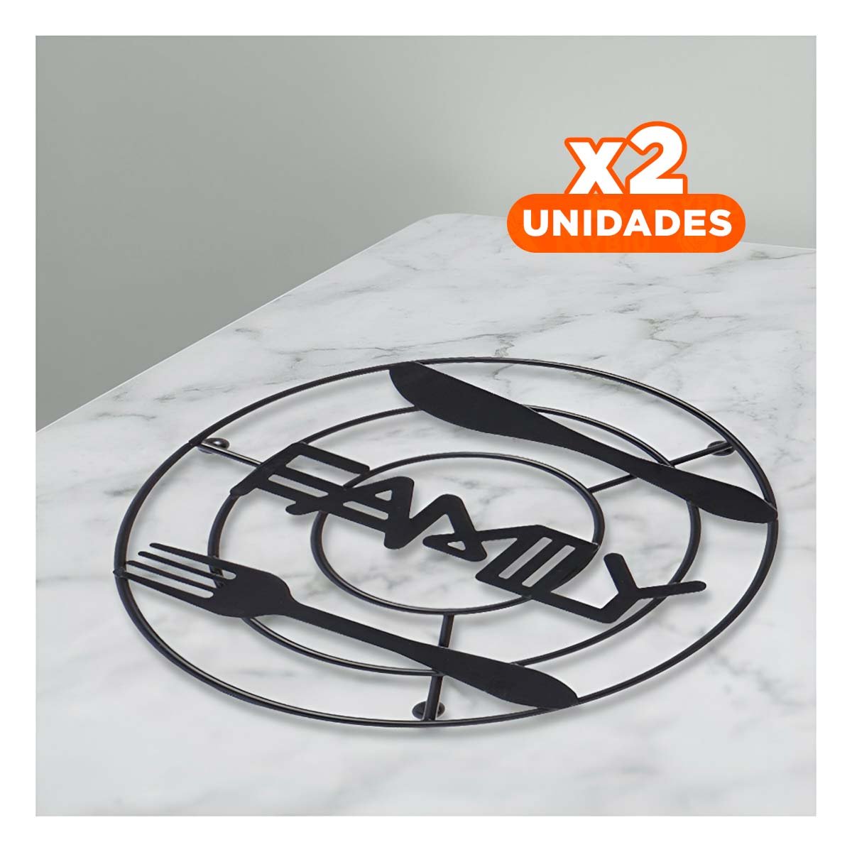 PACK2 REJILLA OLLAS PARA ESPACIO CULINARIO CON ESTRUCTURA DE METAL NEGRO Y+PAPEL REGALO - 1