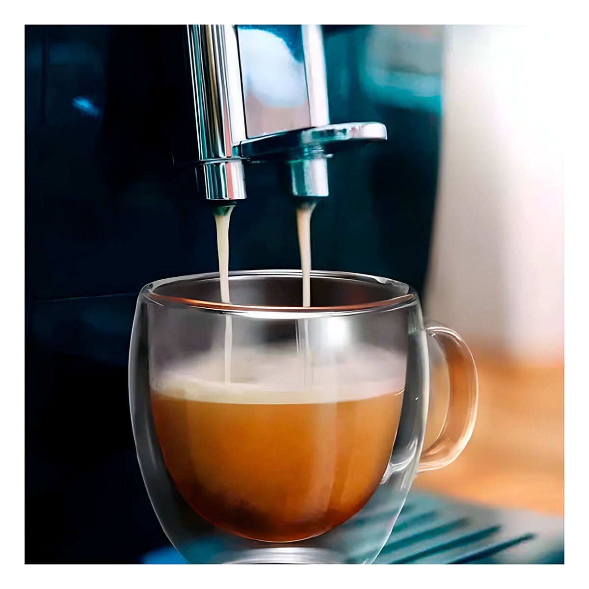 PACK2 COPA ESPRESSO 100 ML DE DOBLE CAPA TRANSPARENTE CON ASA CIRCULAR - 5