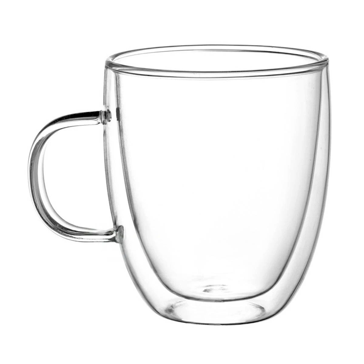 PACK2 VASO 300 MILILITROS DE VIDRIO TRANSPARENTE CON DOBLE CAPA Y+REGALO STICKER - 2