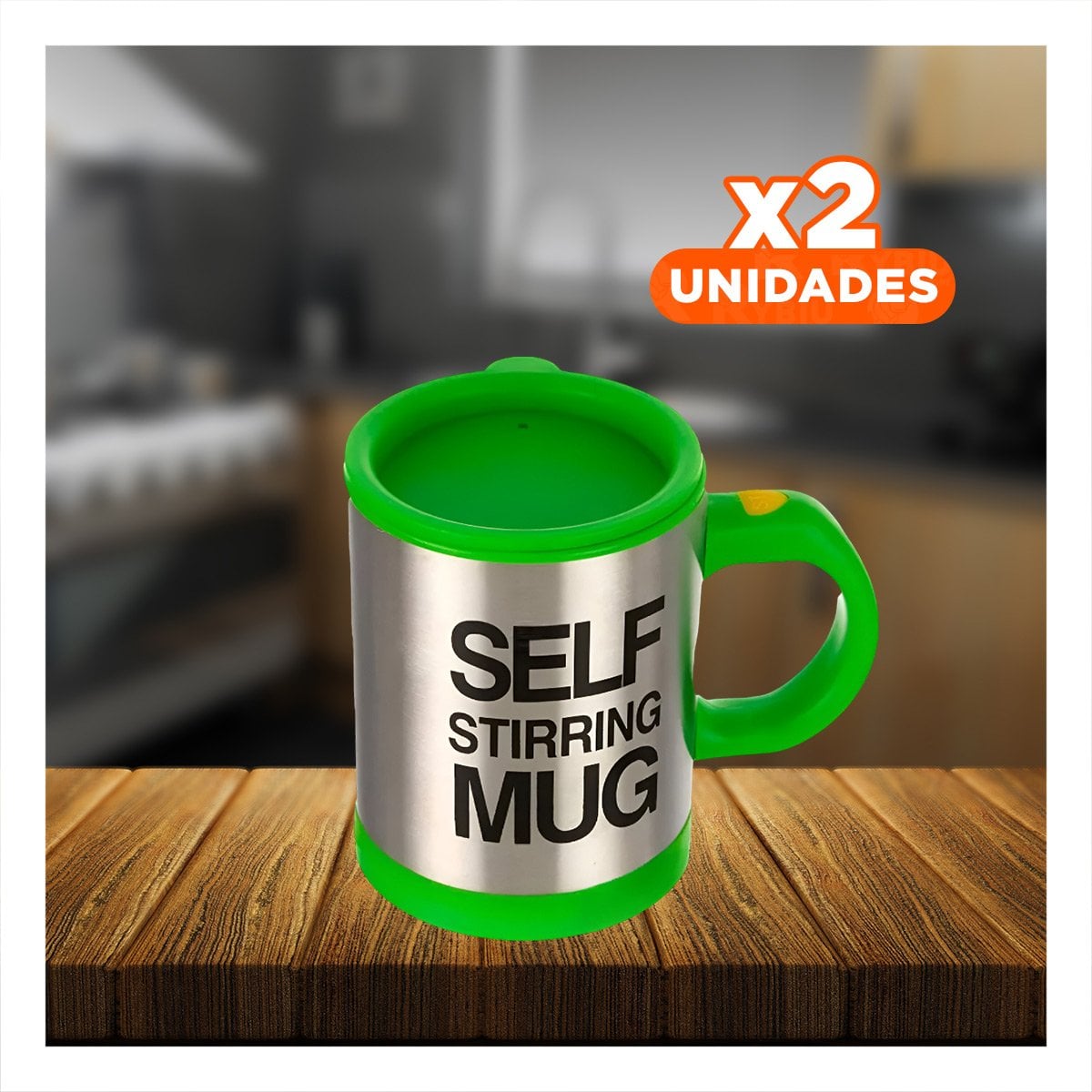 PACK2 BATIDORA ELECTRICA 400 ML CON 2 PILAS AAA PARA CASA MODERNA VERDE Y+PAPEL REGALO - 1
