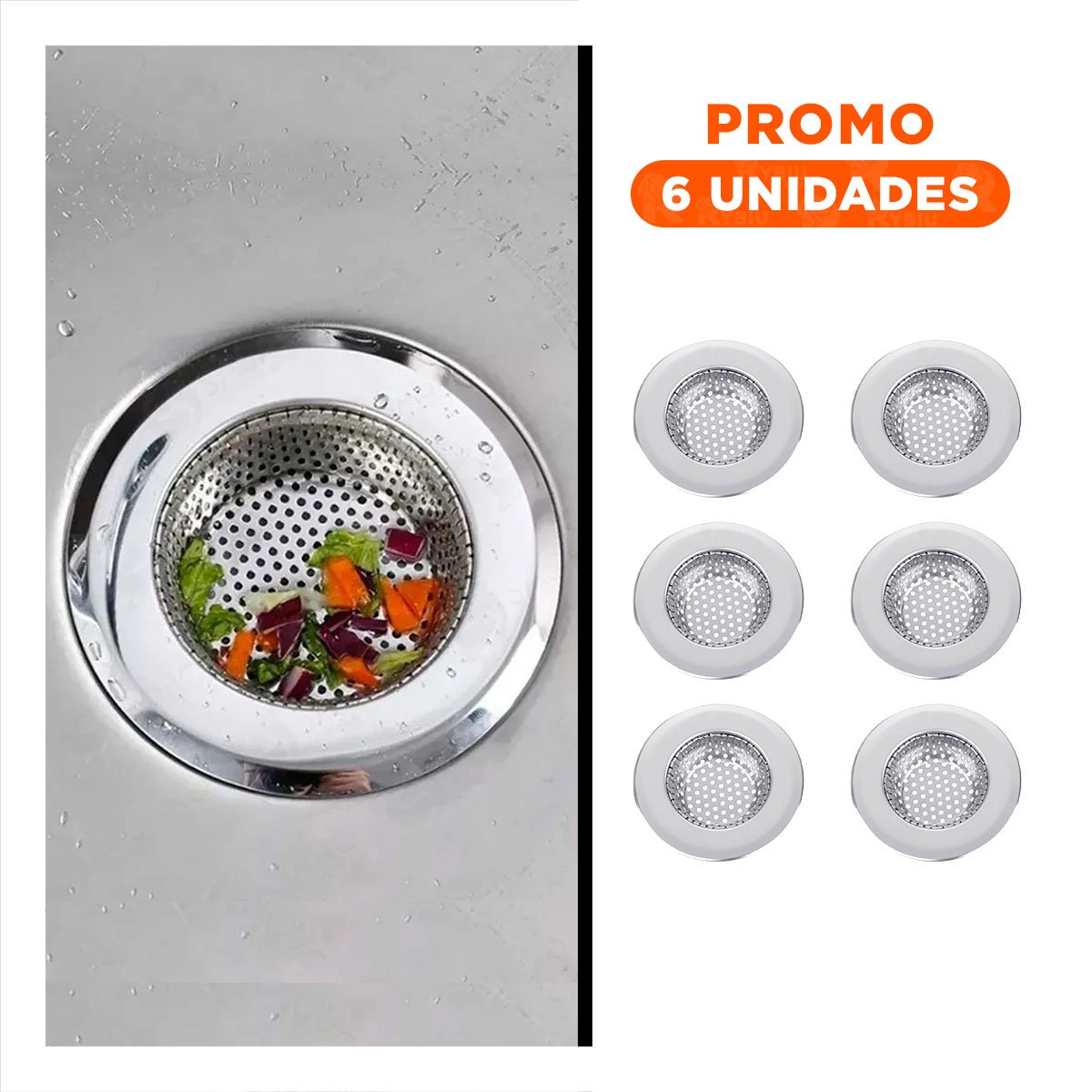 PACK6 COLADOR PLATEADO DE TUBERIA CON FUNCION DE FILTRADO CONSTANTE Y+REGALO STICKER - 1