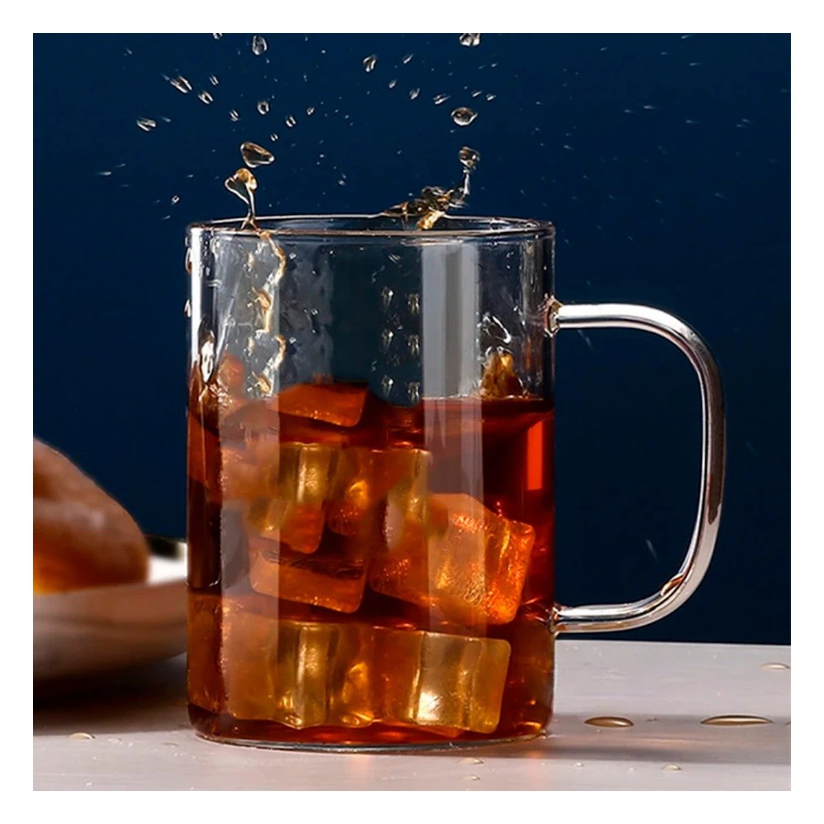TAZA CON ESTILO SOFISTICADO EN COLOR TRANSPARENTE CAPACIDAD 400 MILILITROS Y+LIGAS REGALO - 3