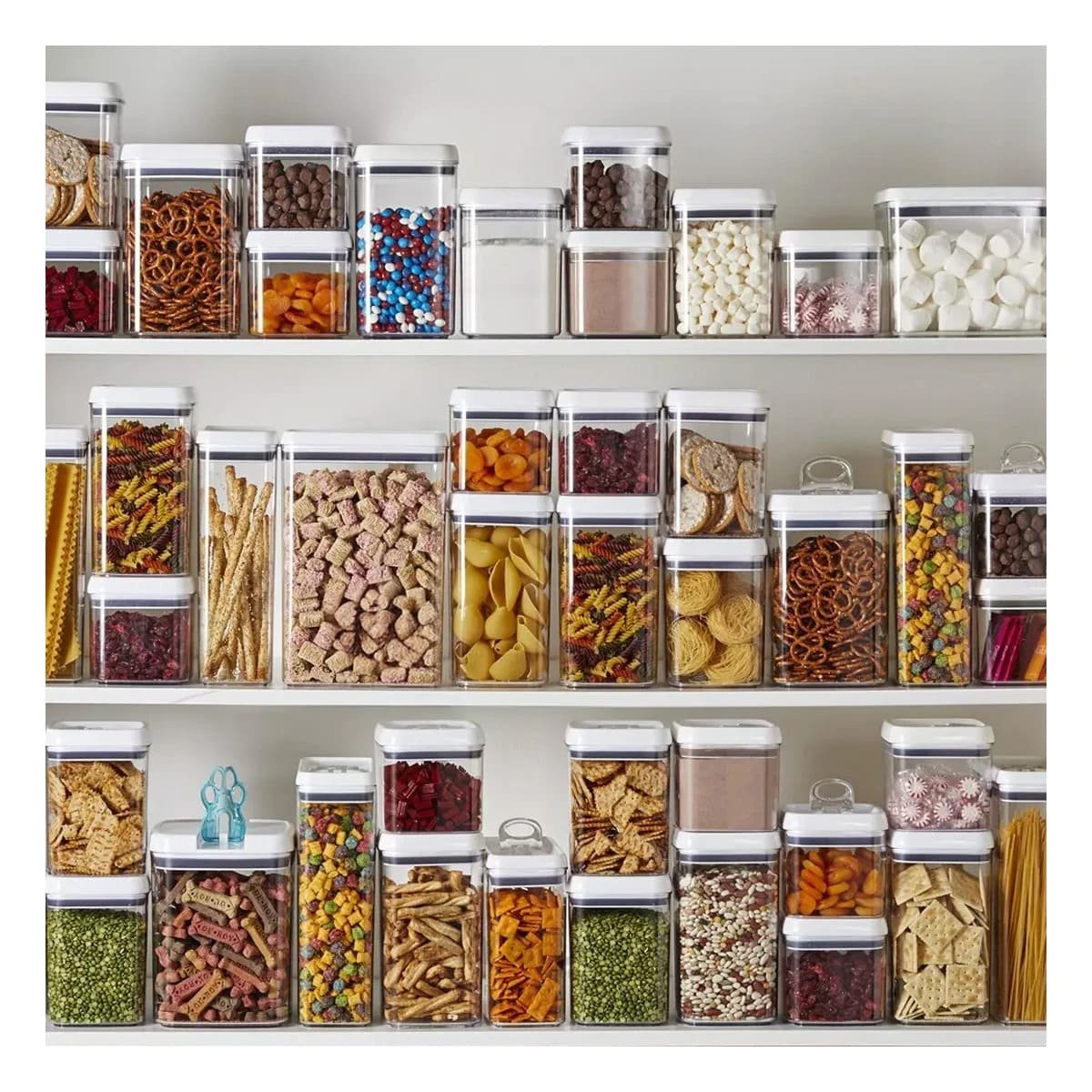 FRASCO ACRILICO MANTENER SNACKS FRESCOS TAPA BLANCA PUNTO PLOMO 1500ML Y+REGALO STICKER - 2