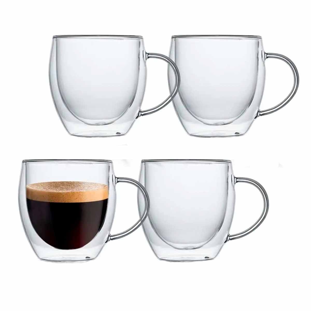 PACK4 COPA DE 250ML EN CUERPO DE DIMENSIONES 9X5X5CM VIDRIO TRANSPARENTE Y+PAPEL REGALO - 3