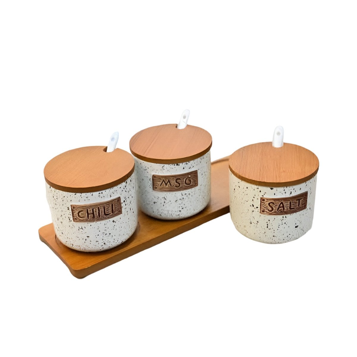 PACK2 SOPORTE DE CONTENEDORES CON TAPA Y CUCHARAS PARA USO DIARIO EN COCINA YREGALO STICKER - 2
