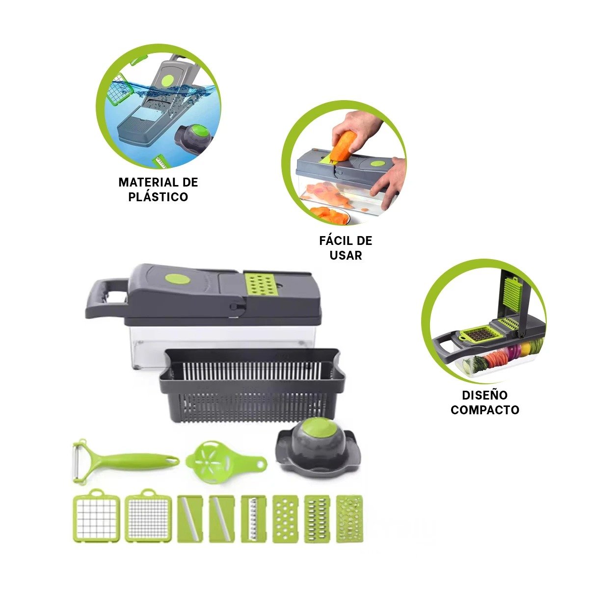 PICADOR MANUAL CON BASE EN PLASTICO FIRME PARA FRUTAS Y VERDURAS DE USO DIARIO Y+PAPEL REGALO - 5