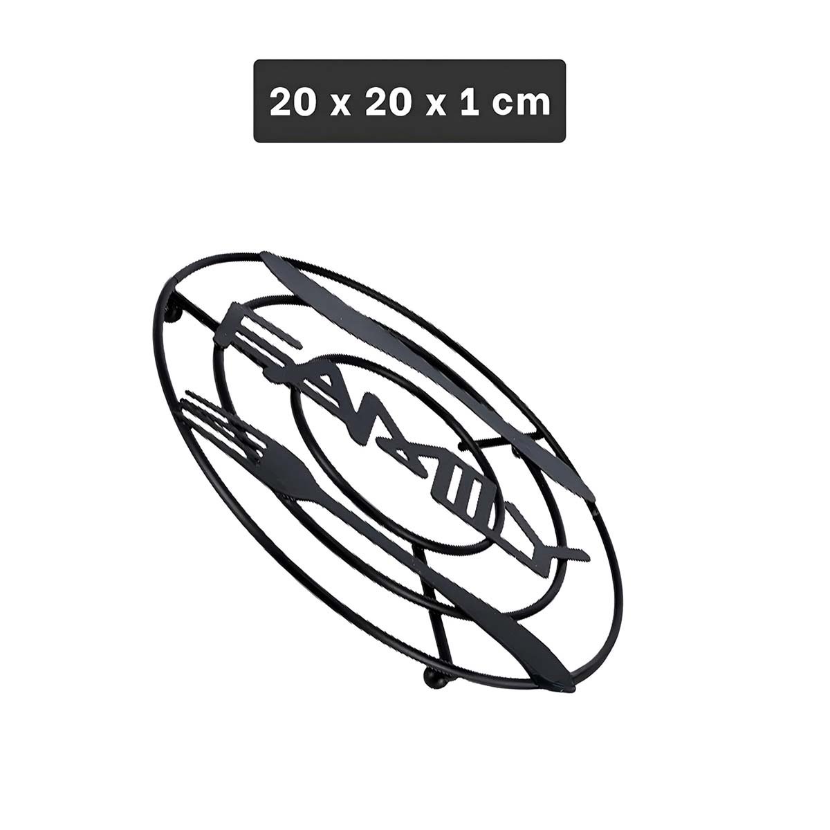 PACK2 BASE OLLAS METAL NEGRO COMO RESPALDO FIRME EN COCINA URBANA Y+REGALO STICKER - 4