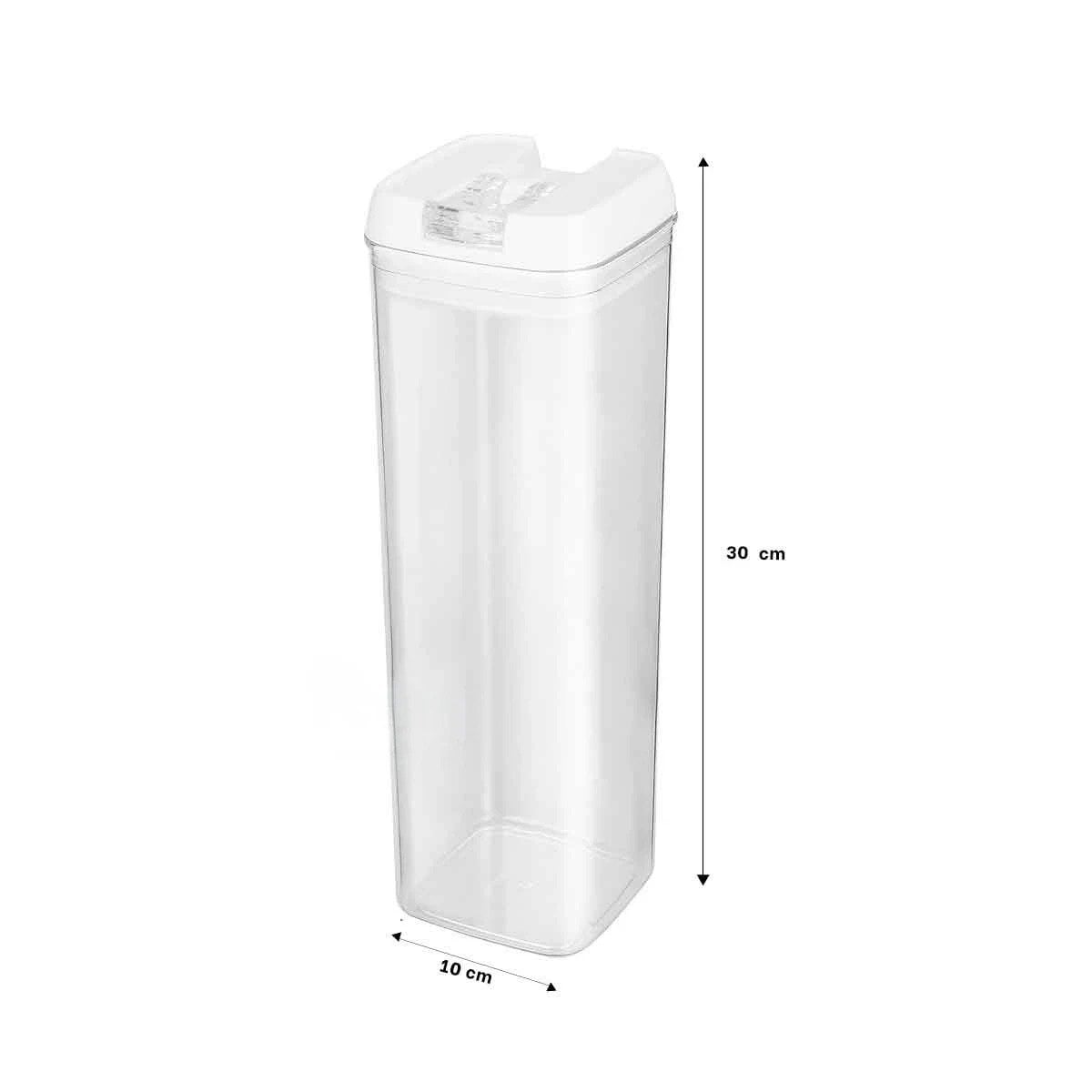 FRASCO ACRILICO PARA SNACKS Y CONDIMENTOS TAPA BLANCA 1900ML Y+POST IT - 4