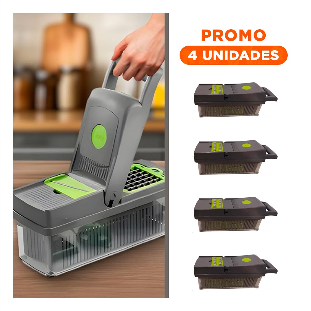 PACK4 UTENSILIO EN PLASTICO RESISTENTE PARA FRUTAS Y VERDURAS CON FUNCION INTEGRADA - 1