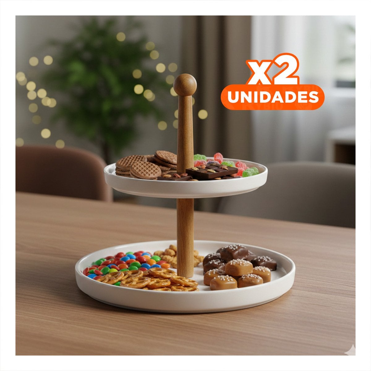 PACK2 PLATO 2 NIVELES DE CERAMICA QUE MANTIENE INGREDIENTES FRESCOS Y SEGUROS - 1