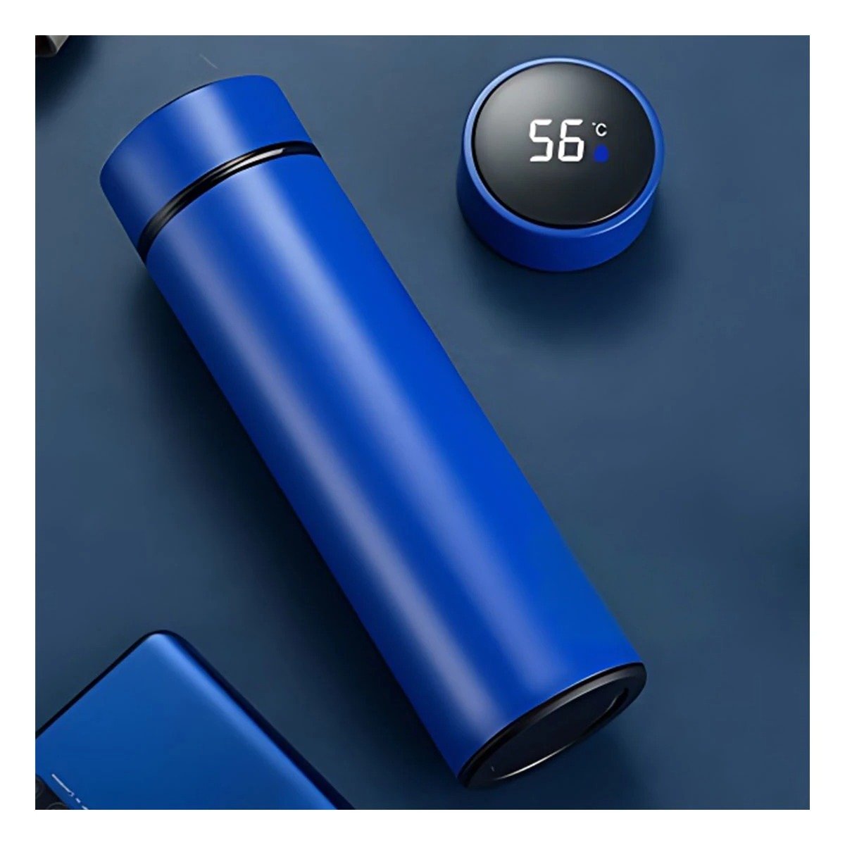 PACK2 VASO TERMICO MODERNO 500 ML CON FILTRO DE TE PARA VIAJES AZUL Y+REGALO STICKER - 5